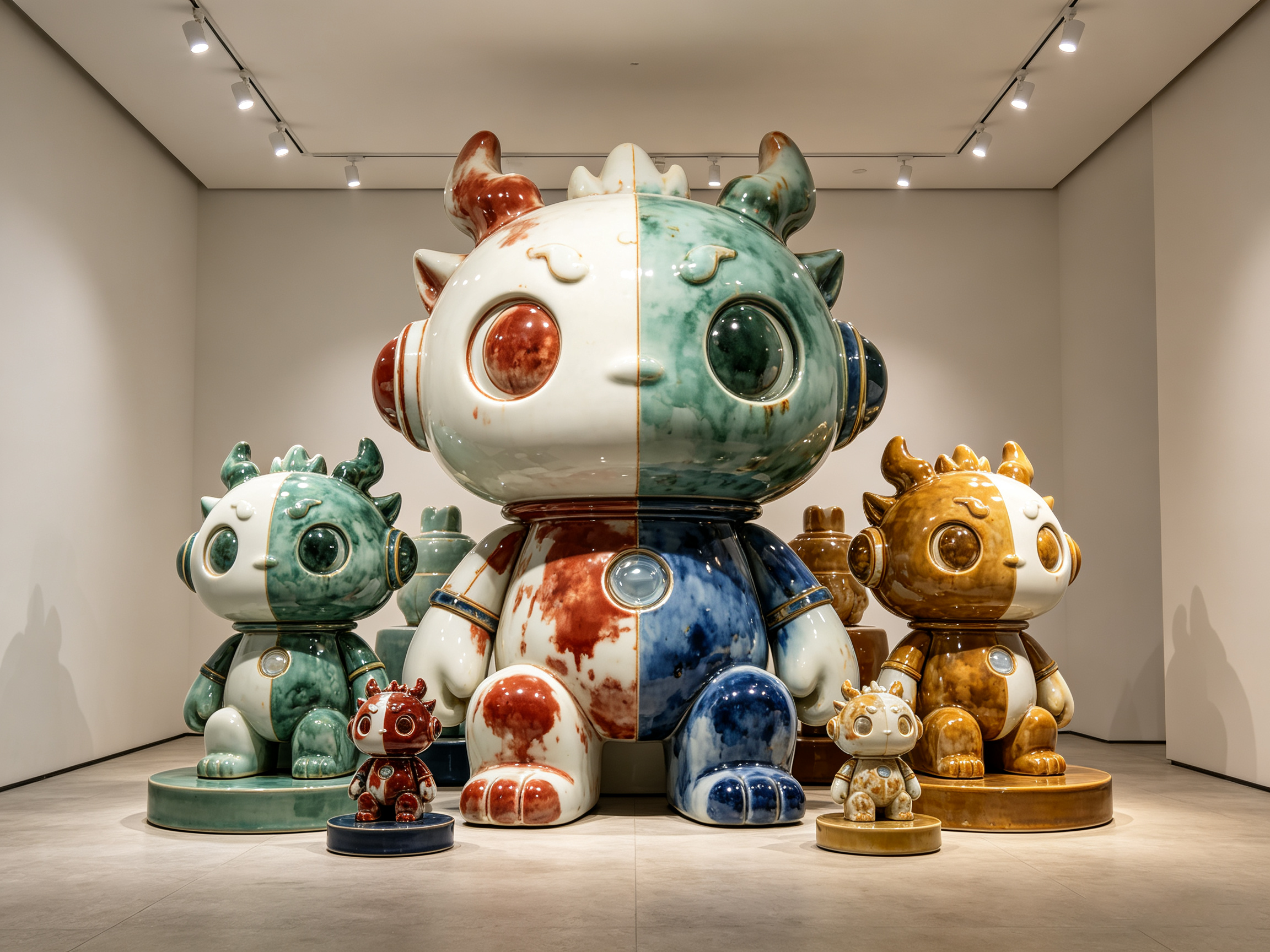 Design of Eastern Intangible Cultural Heritage Ceramic Trendy Toy Figure 2，