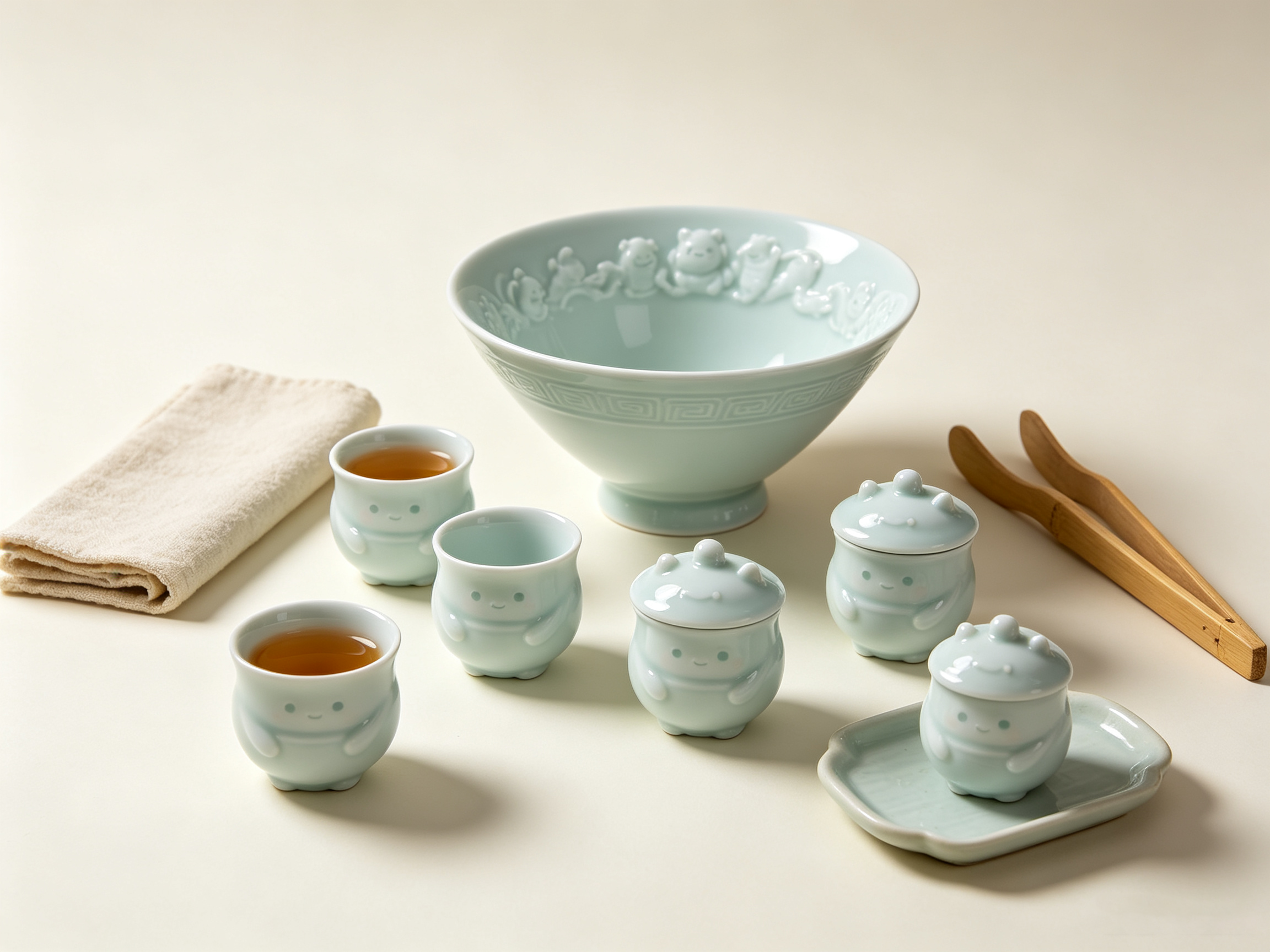 Design of Eastern Intangible Cultural Heritage Ceramic Trendy Toy Figure 2，
