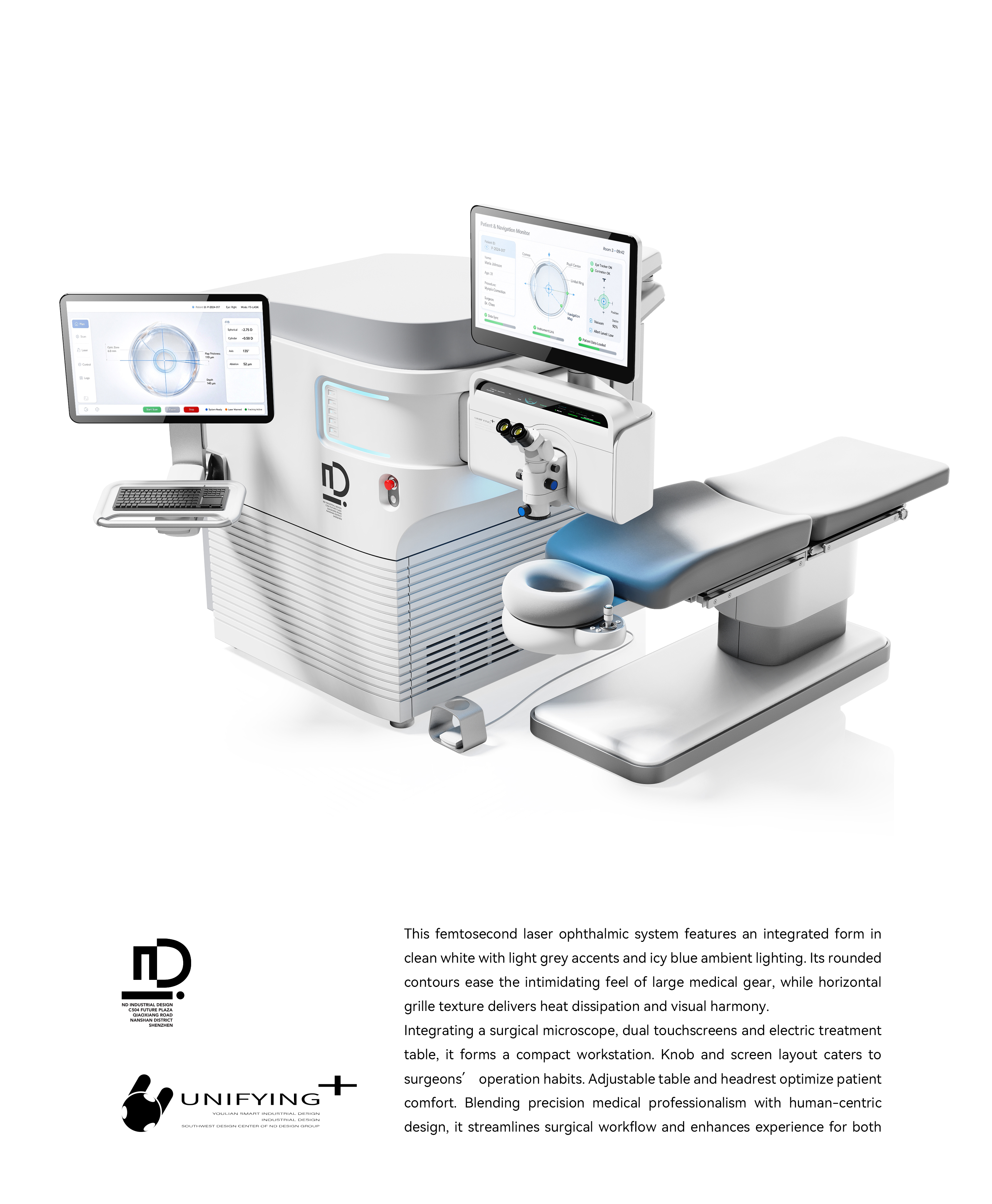 Chengdu Industrial Design，Chengdu Medical Product Design，Design of laser equipment for ophthalmology in Chengdu，Ophthalmic laser therapeutic apparatus，Youlian Wisdom Industrial Design，Infinite Space Industrial Design，
