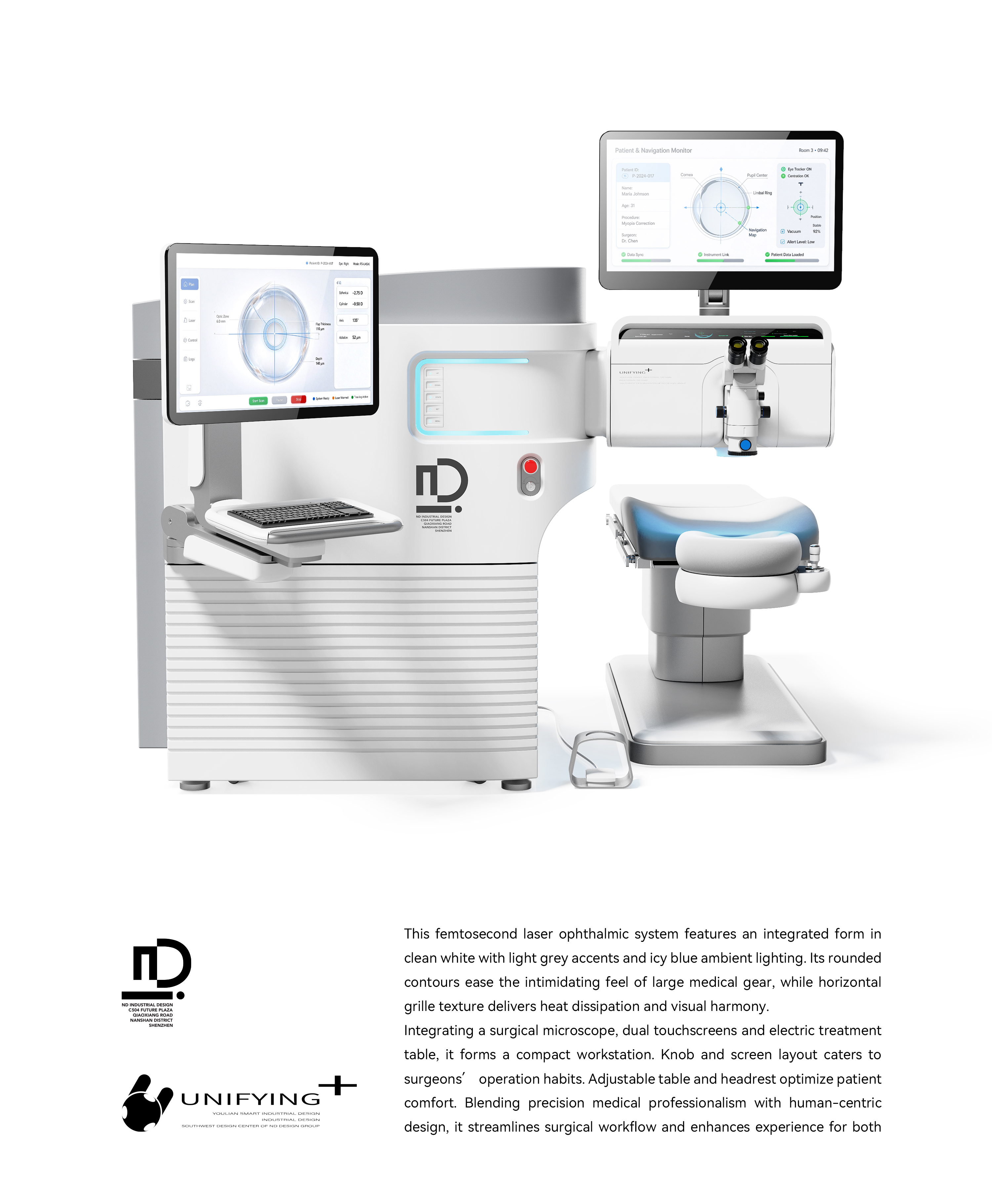 Chengdu Industrial Design，Chengdu Medical Product Design，Design of laser equipment for ophthalmology in Chengdu，Ophthalmic laser therapeutic apparatus，Youlian Wisdom Industrial Design，Infinite Space Industrial Design，