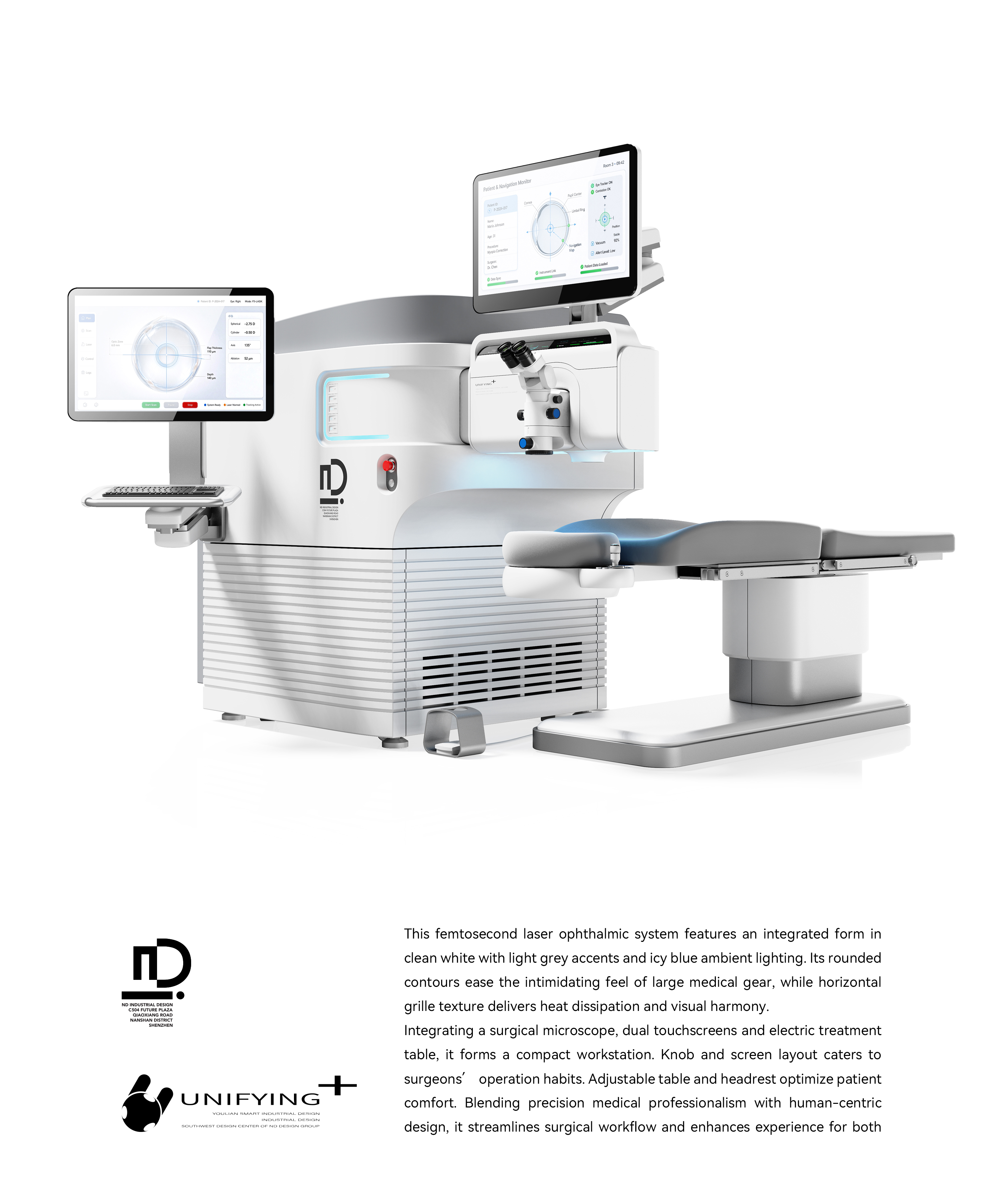Chengdu Industrial Design，Chengdu Medical Product Design，Design of laser equipment for ophthalmology in Chengdu，Ophthalmic laser therapeutic apparatus，Youlian Wisdom Industrial Design，Infinite Space Industrial Design，