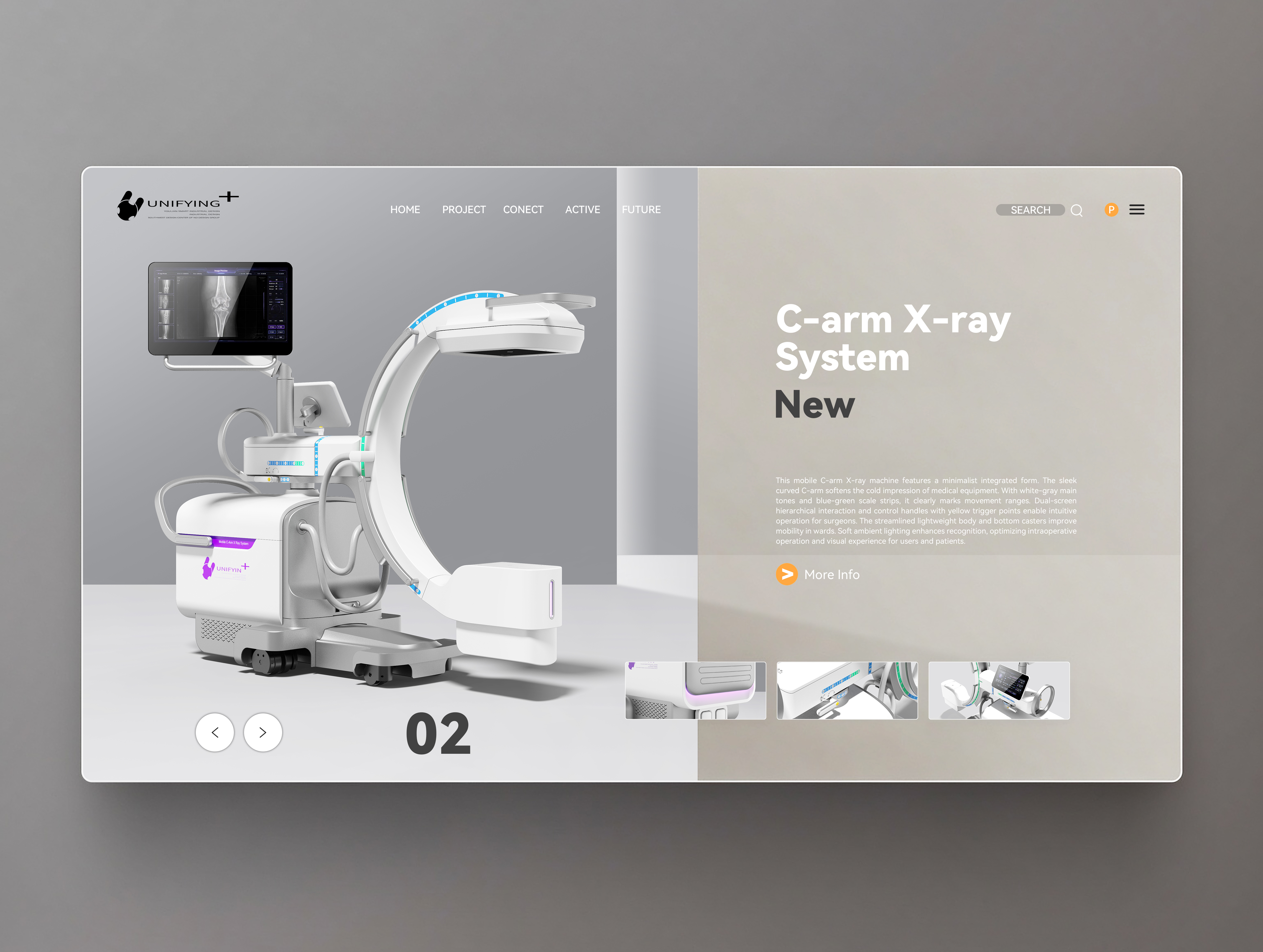 Chengdu Industrial Design，Chengdu Medical Design，Chengdu Image Product Design，Infinite Space Industrial Design，X-ray machine design，Design of C- arm X-ray machine，