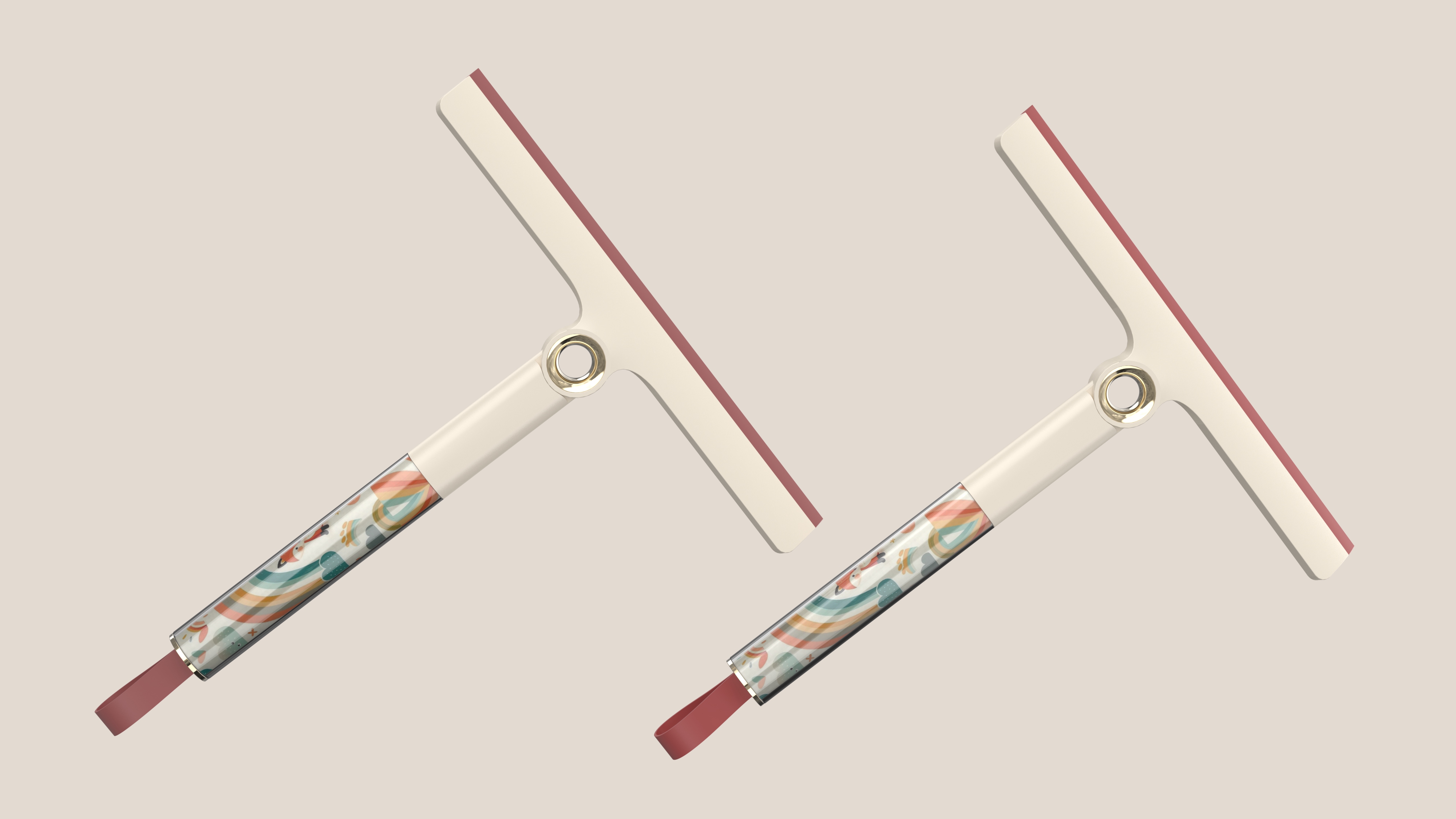 Handheld glass wiper，Hand scraping with short handle，