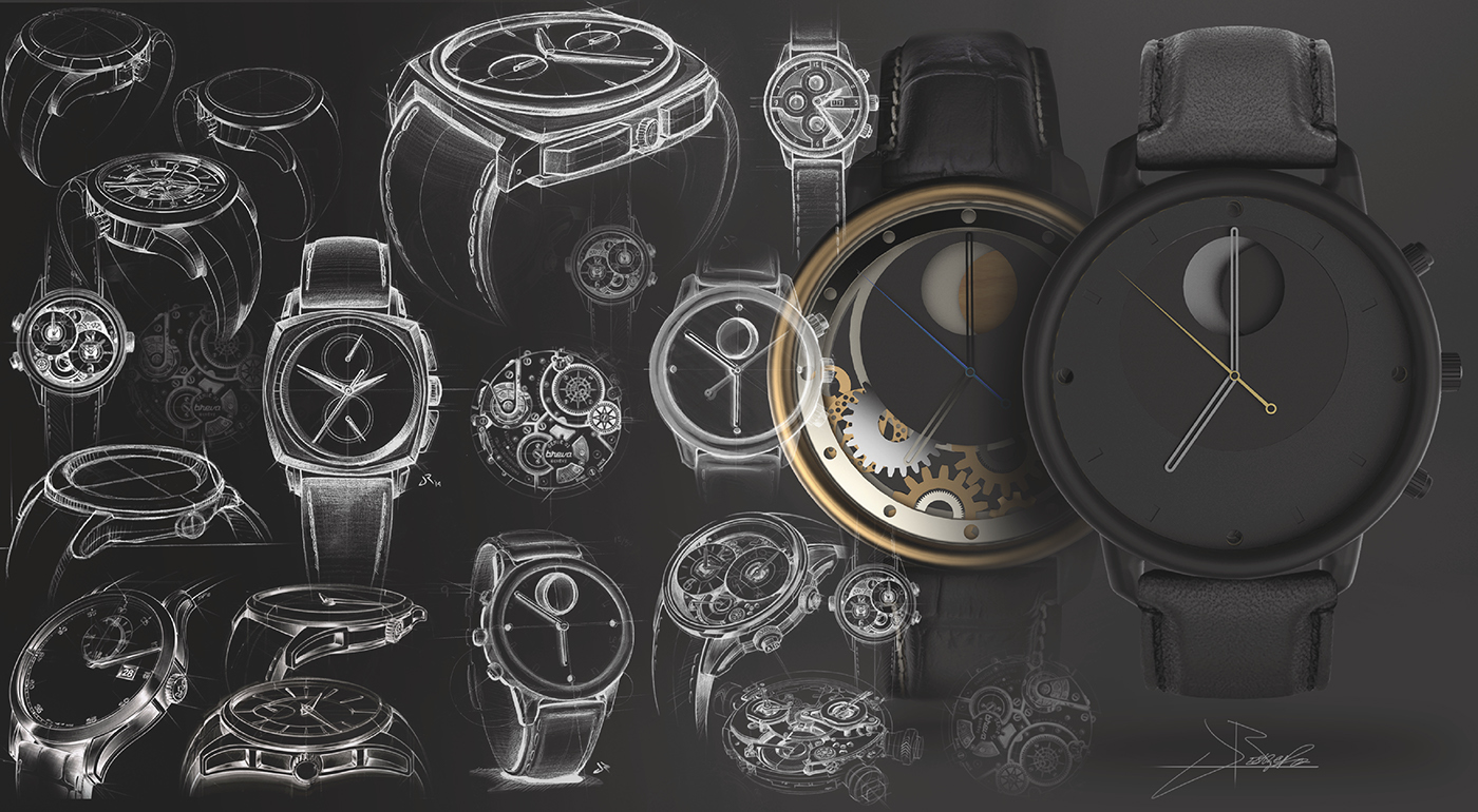 APOLLO，black，Wristwatch，Wrist watch，