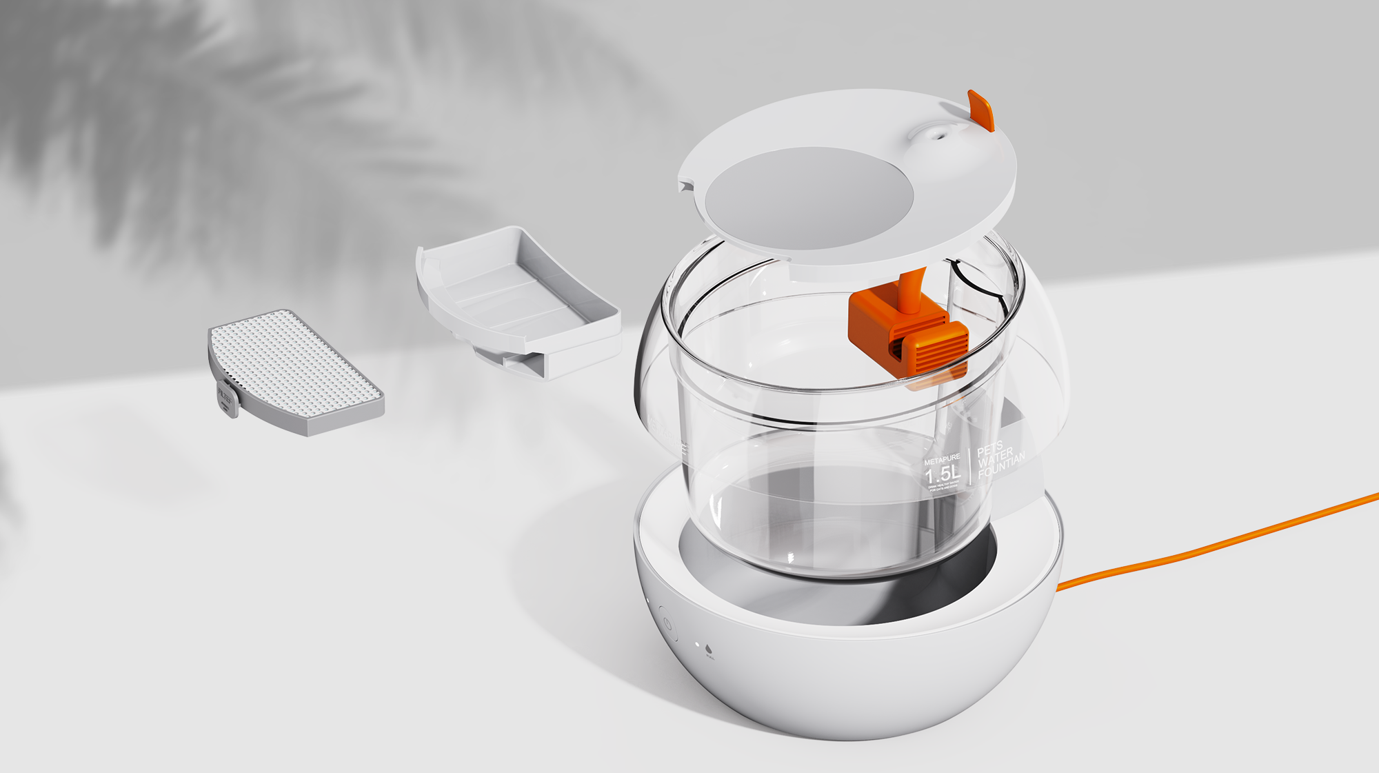 Cat automatic water dispenser，Cat water bowl，Pets，