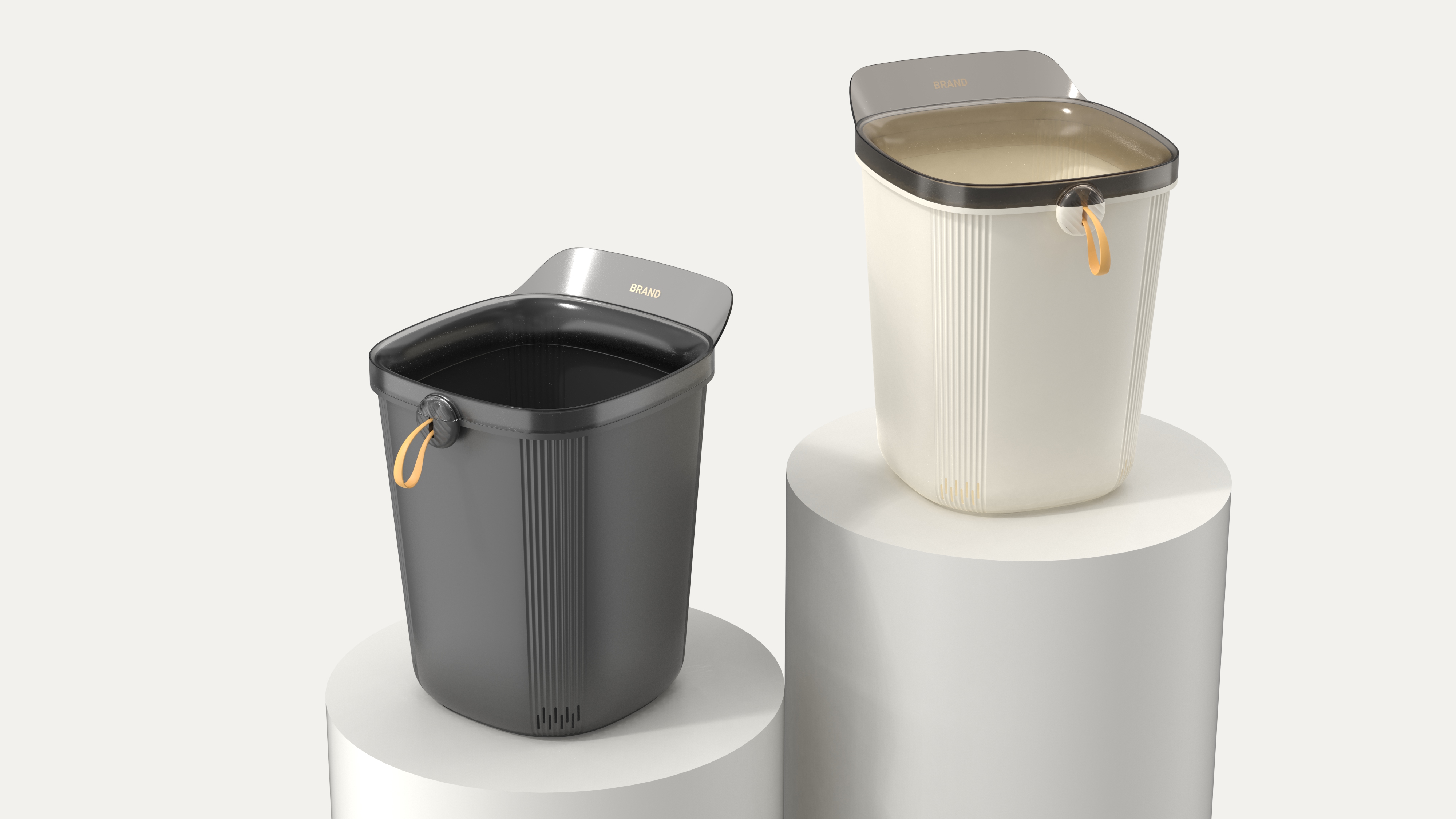 trash can，Light luxury style，Creative trash can，Drawstring Trash，Cream Product Design，Dark texture，