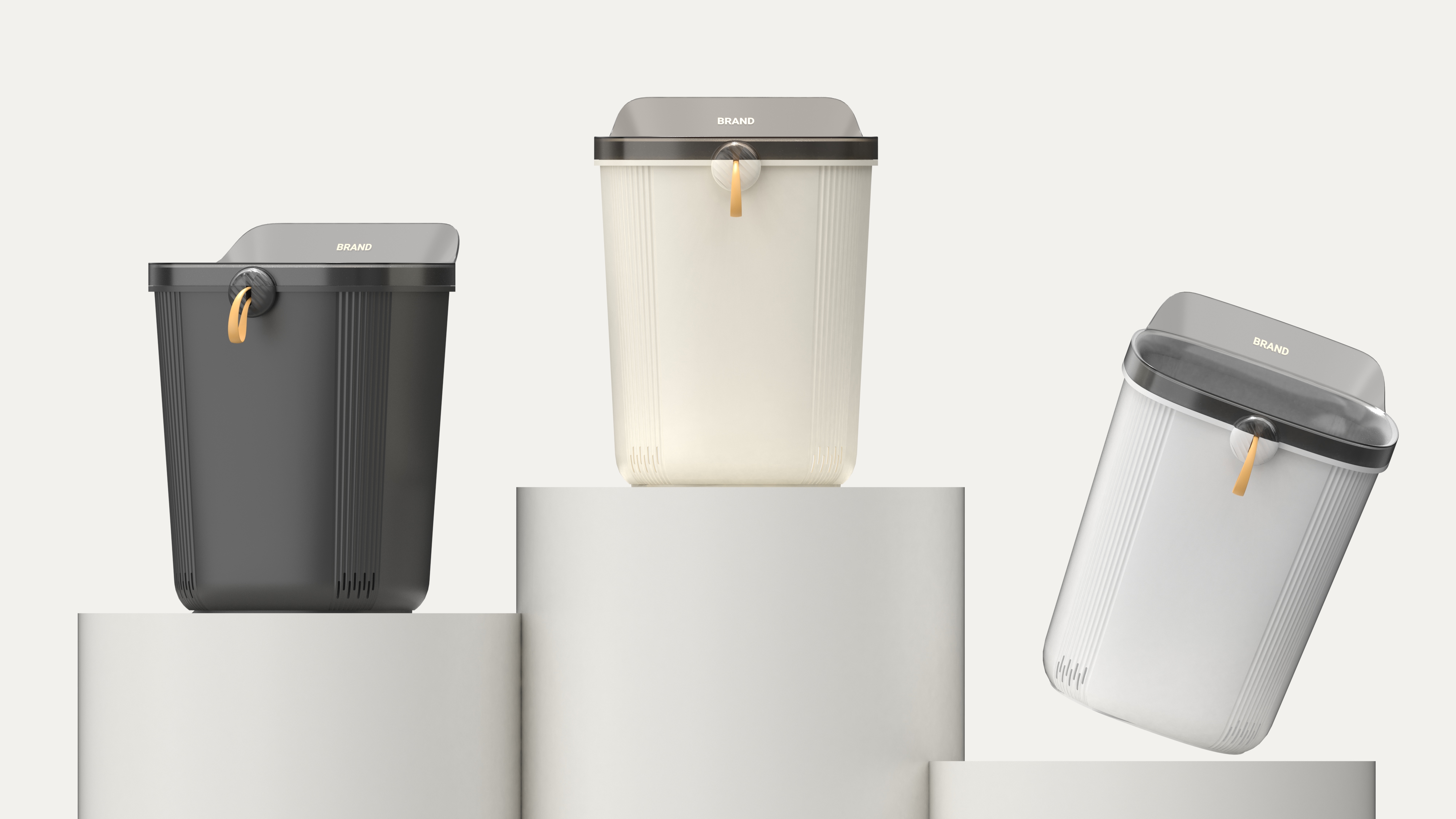 trash can，Light luxury style，Creative trash can，Drawstring Trash，Cream Product Design，Dark texture，