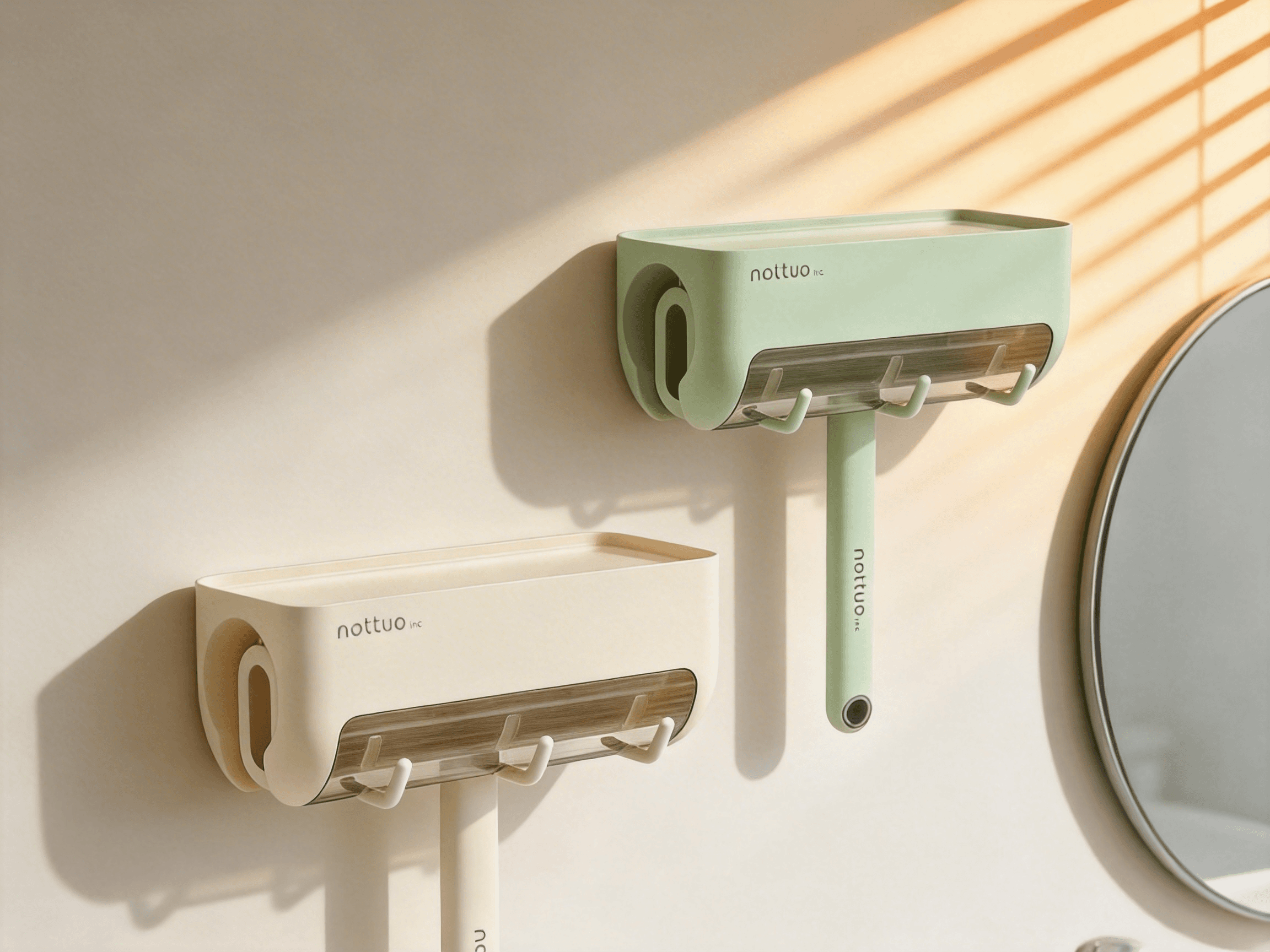 Hair sticking device，Dust cover，Wall-mounted storage rack，Sticker, dust cover, wall mount, storage rack，