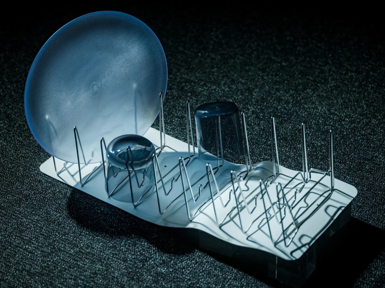 Slim Fold Dish Rack，Foldable，Save space，304 stainless steel，Patented spring structure，