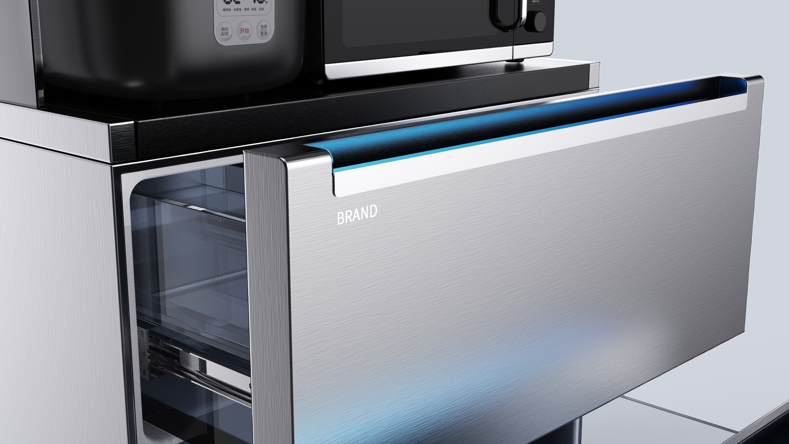 Kitchen appliances，Refrigerator，Appearance design，industrial design，product design，Hand board making，