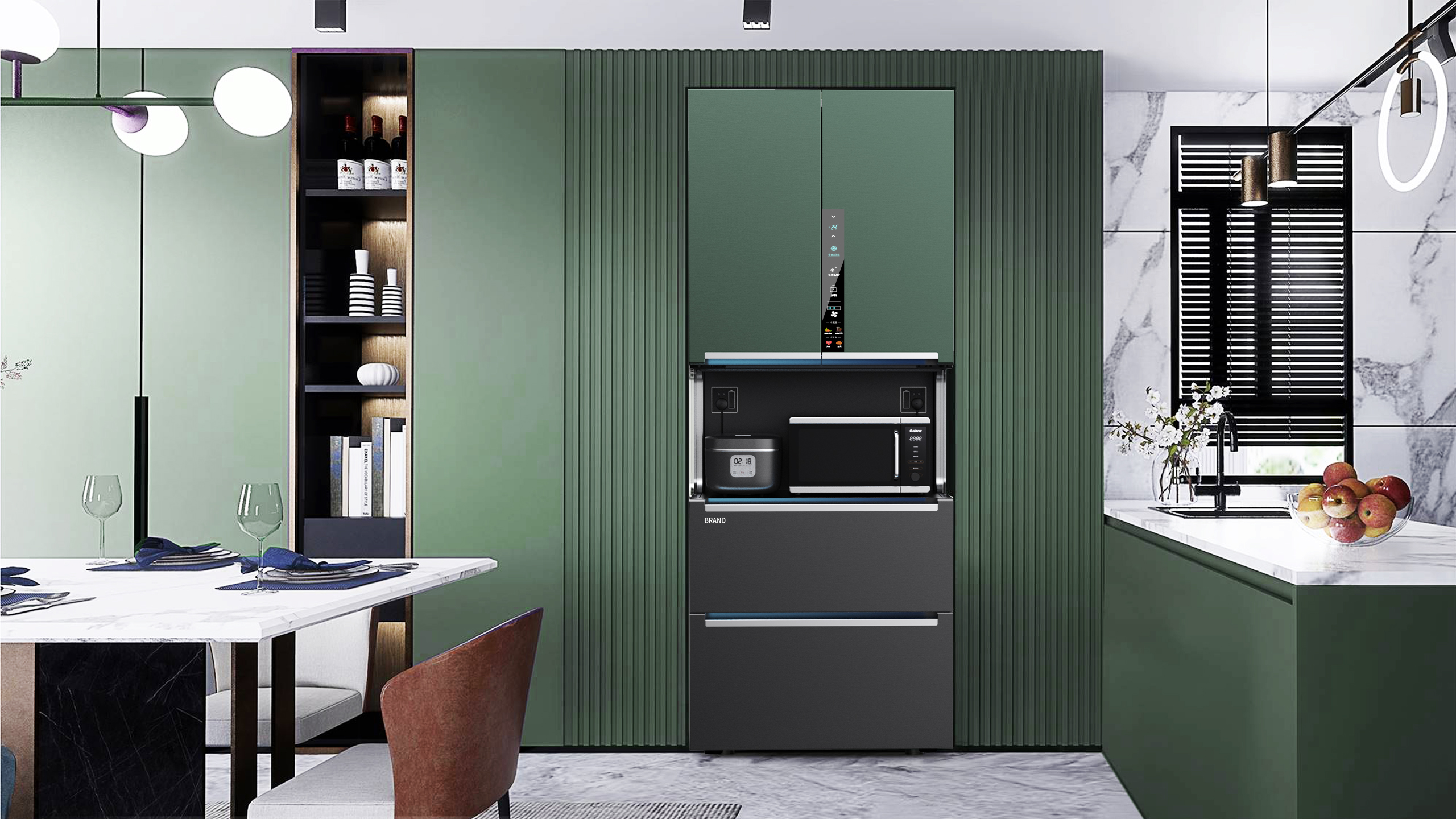Kitchen appliances，Refrigerator，Appearance design，industrial design，product design，Hand board making，