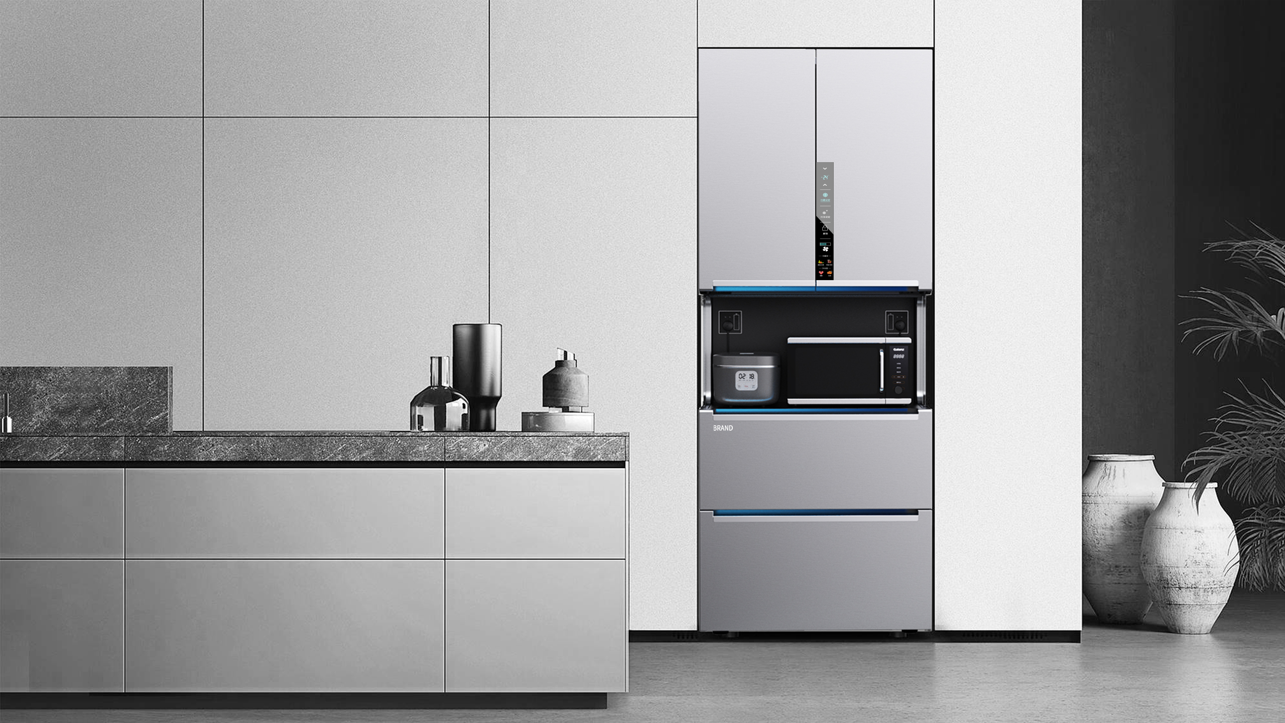 Kitchen appliances，Refrigerator，Appearance design，industrial design，product design，Hand board making，