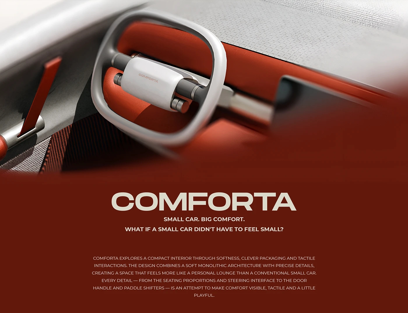 COMFORTA，Automotive interior，conceptual design，auto parts，
