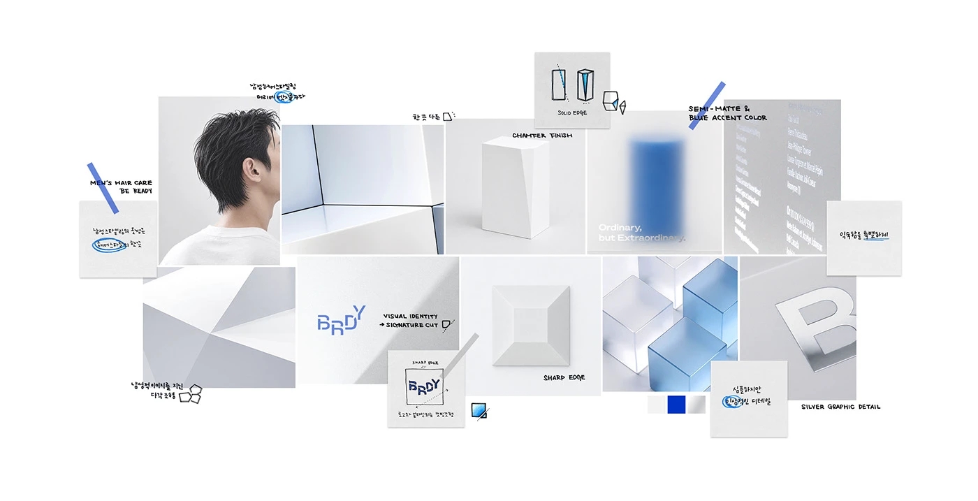 B .Ready，Men's Hair Care Products，packing design，originality，