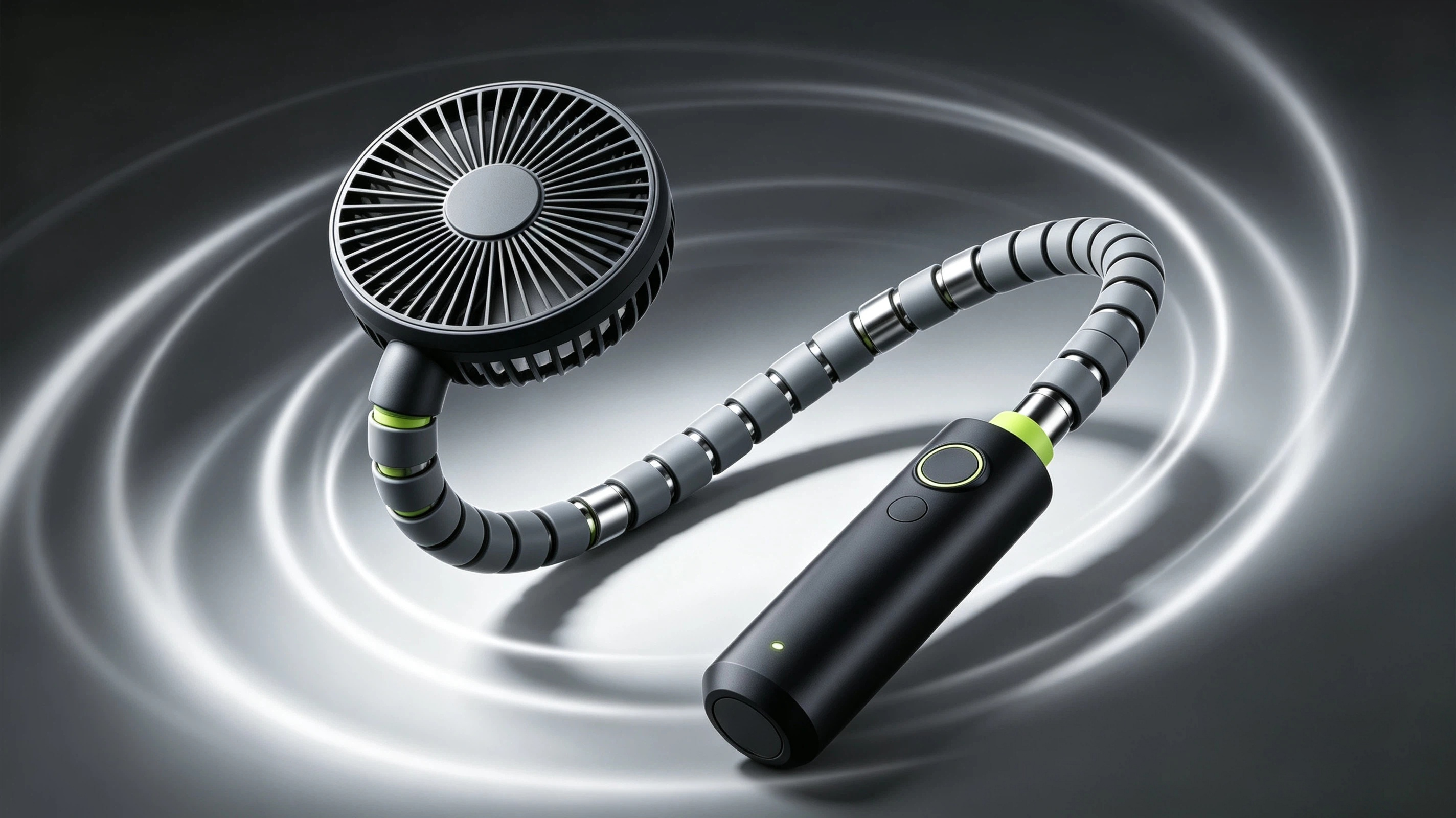 Flexible hose handheld mini fan，Handheld fan，