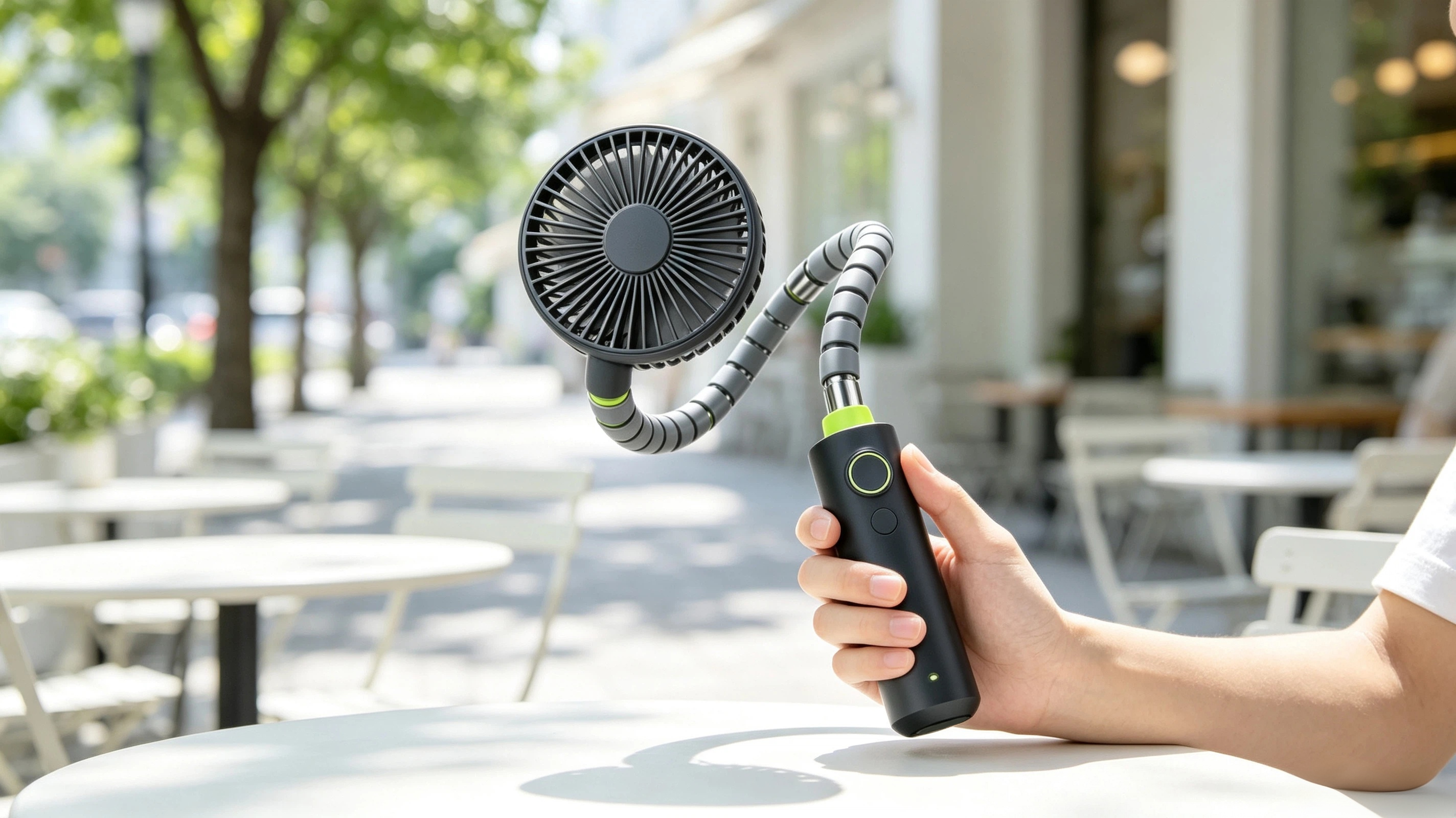Flexible hose handheld mini fan，Handheld fan，