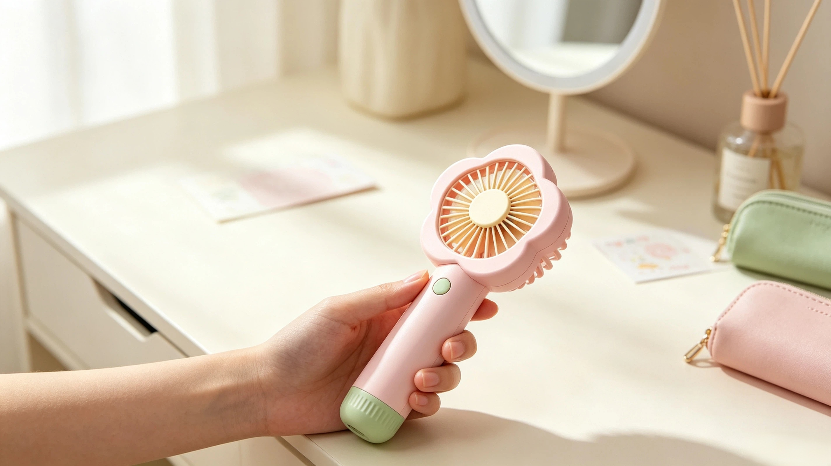 Handheld fan，bionics，Portable，