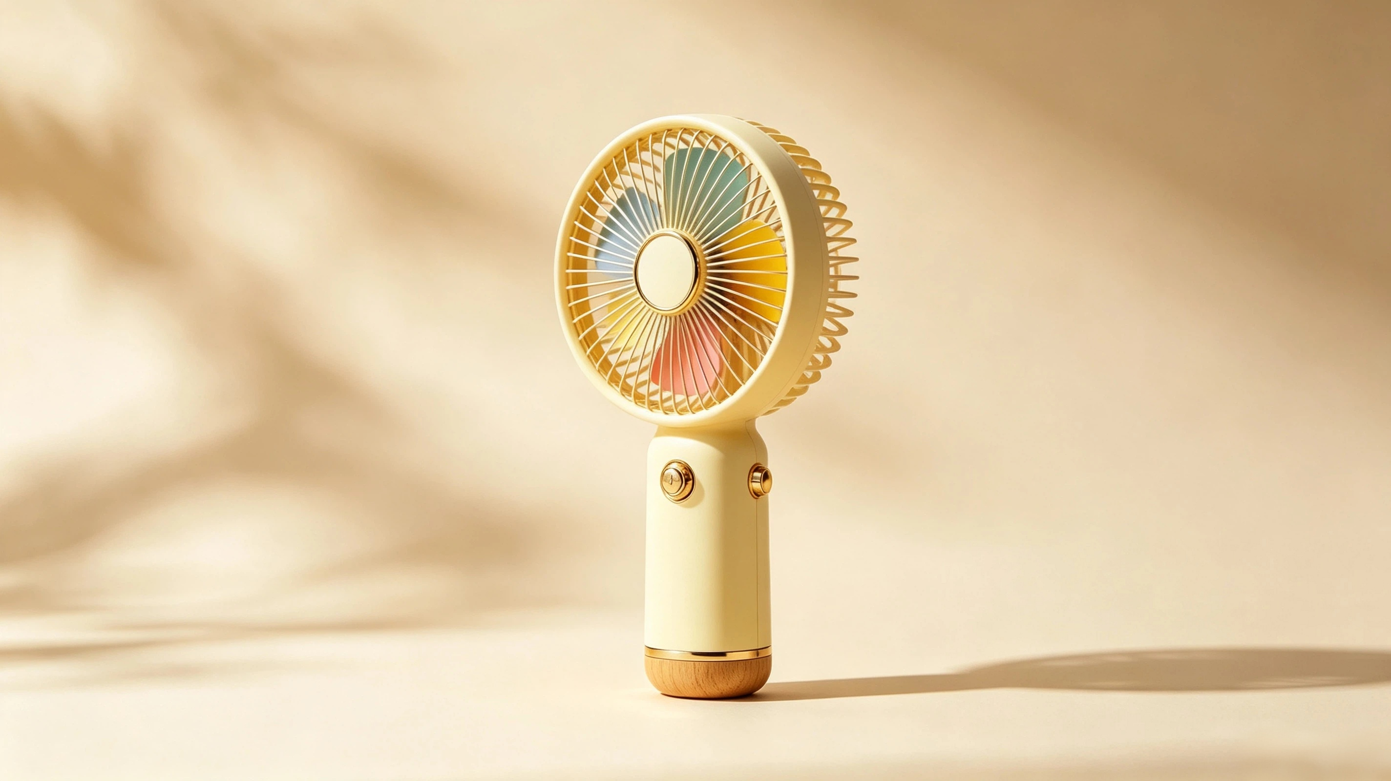 Macaroon，Handheld fan，Portable，