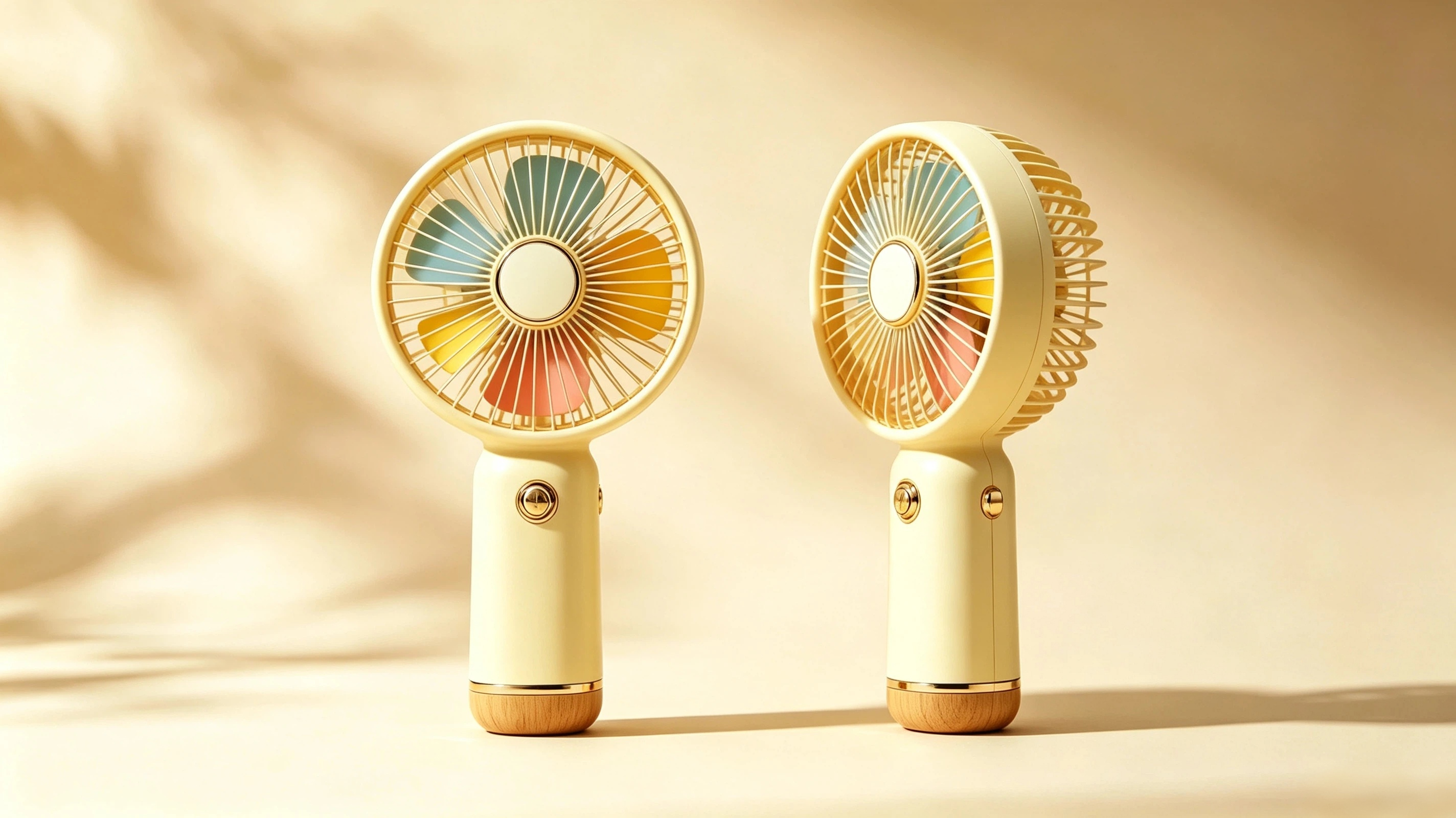 Macaroon，Handheld fan，Portable，