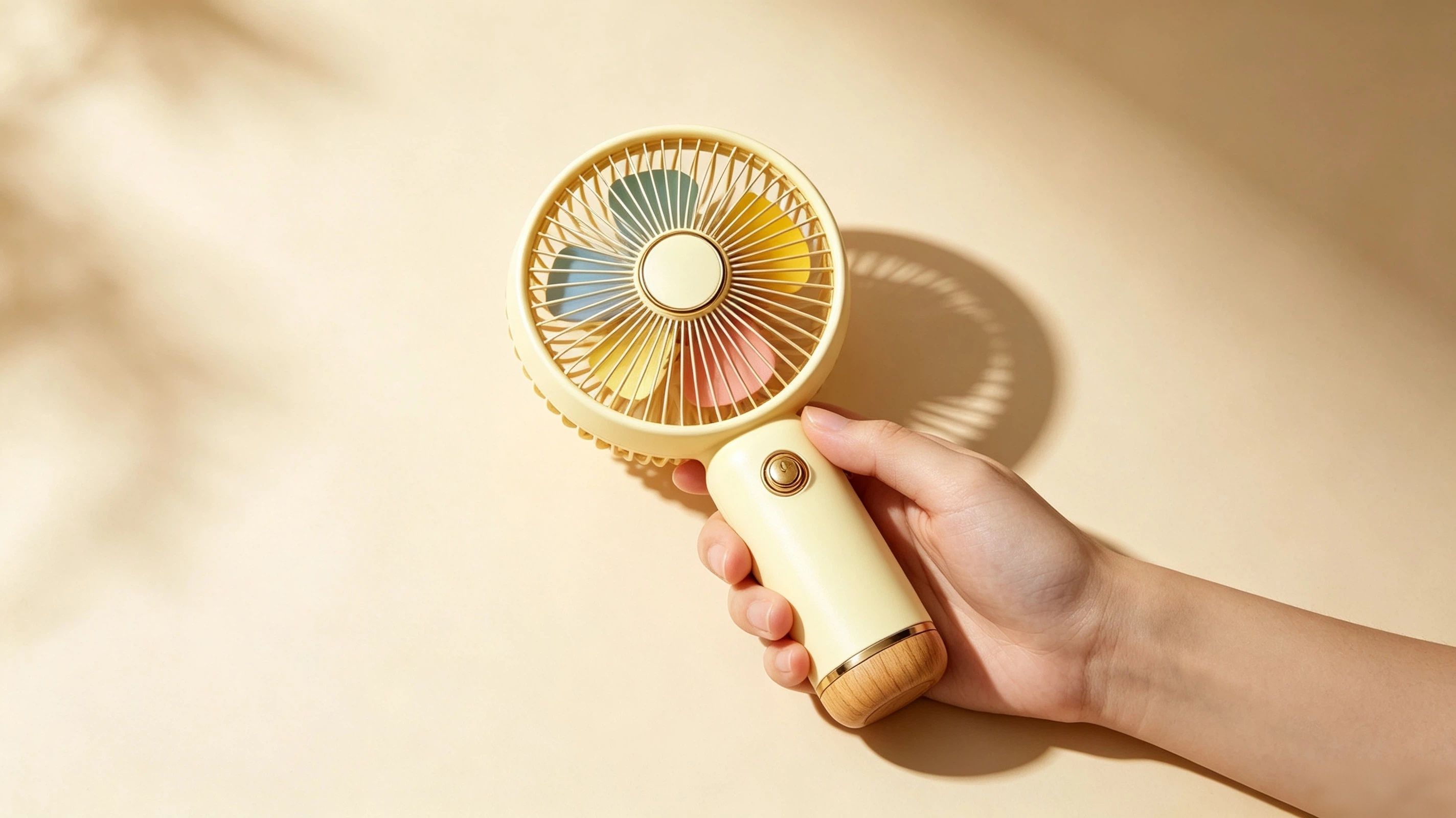 Macaroon，Handheld fan，Portable，