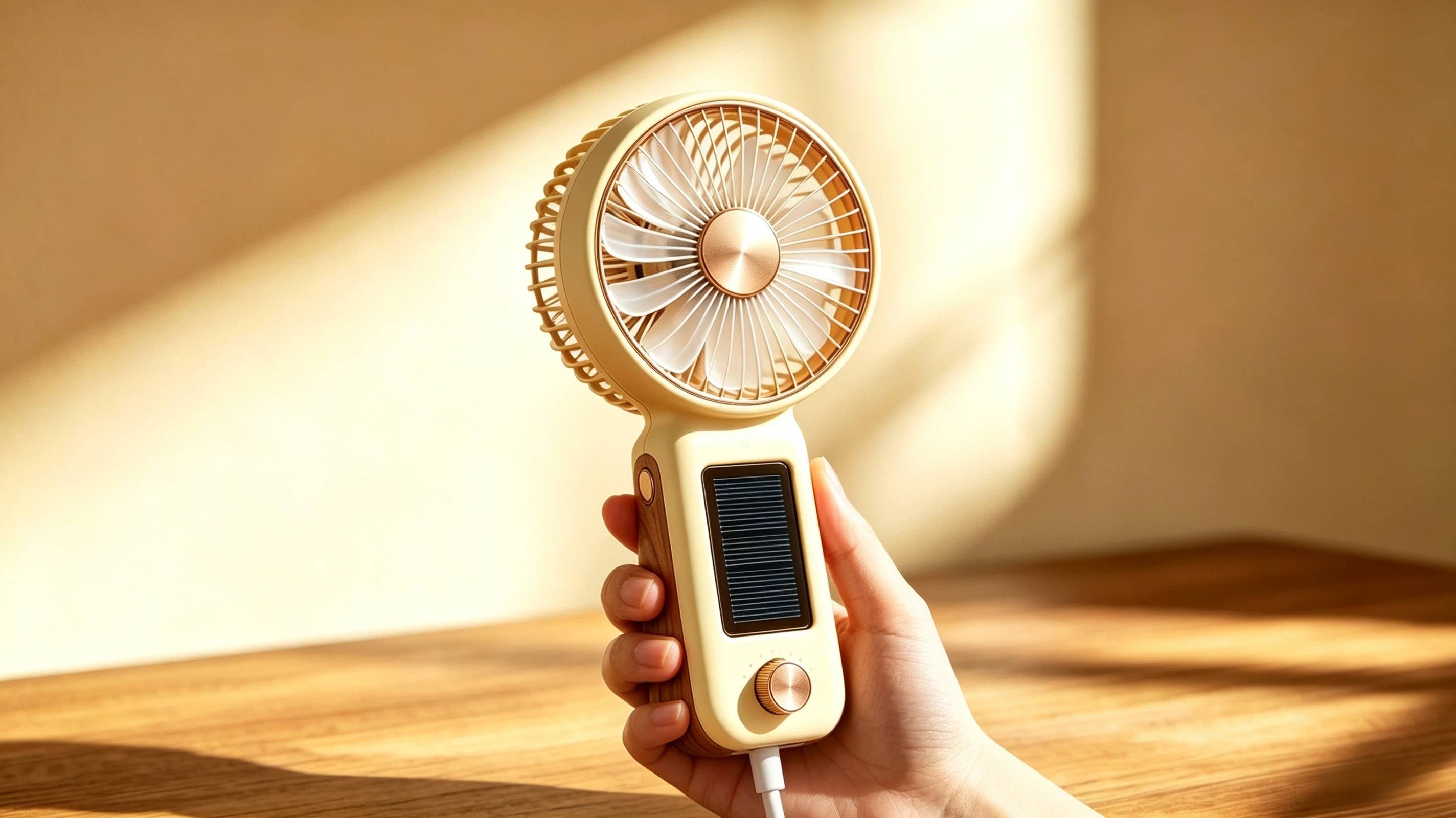 Handheld fan，Portable，solar energy，