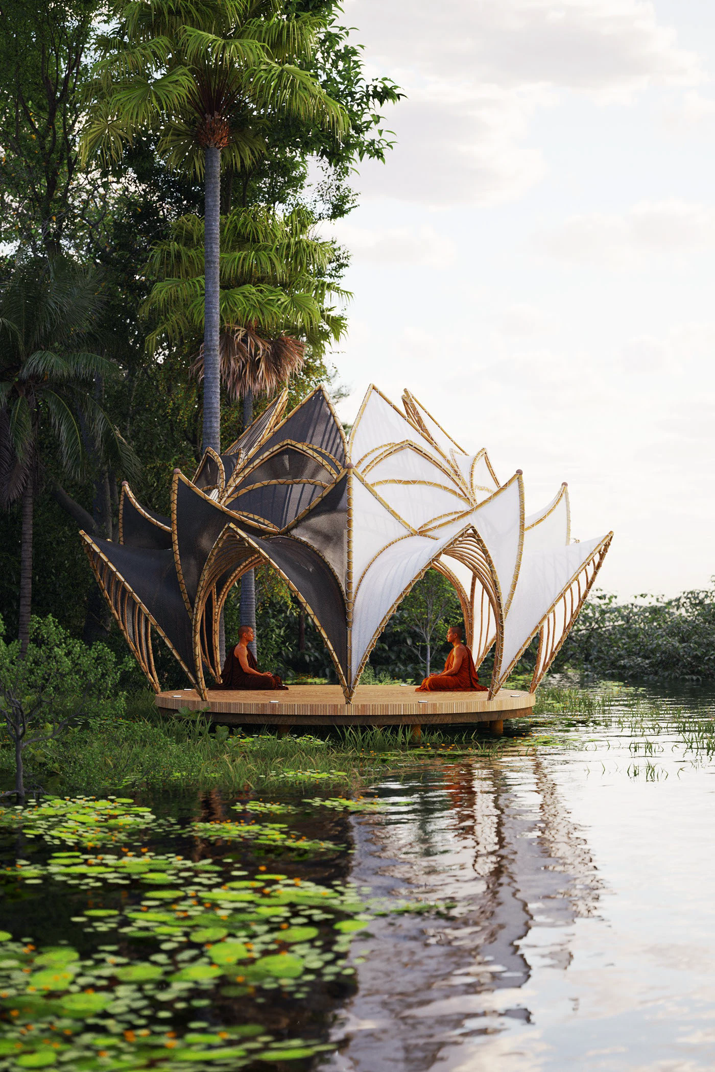 Dharma Lotus Pavilio，Architecture，environmental design，originality，