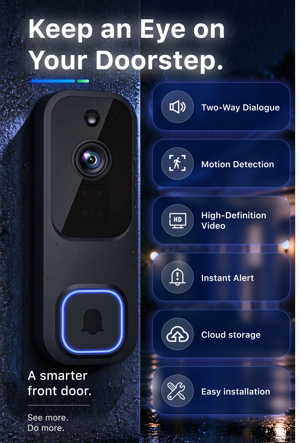 Smart home，Good things at home，Home monitoring，Security equipment，Intelligent doorbell，