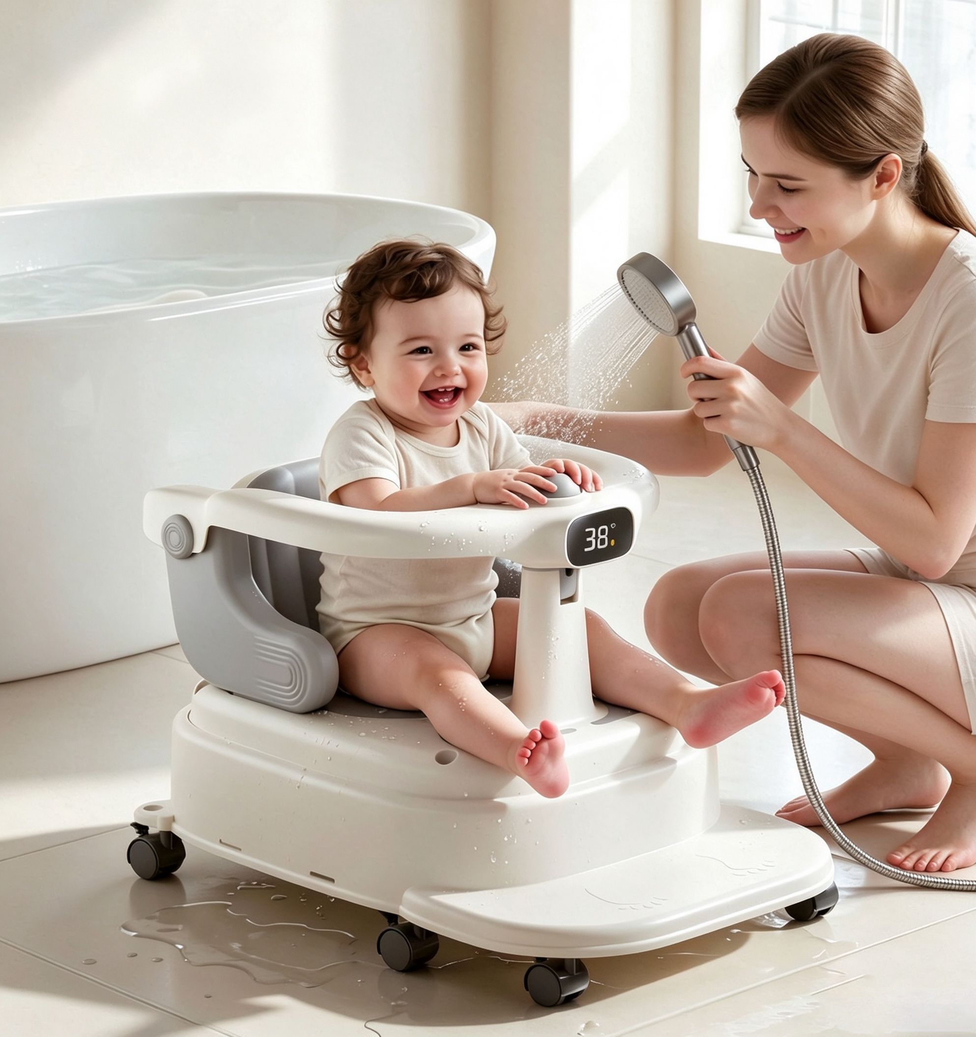 product design，bath chair，industrial design，Infant child，