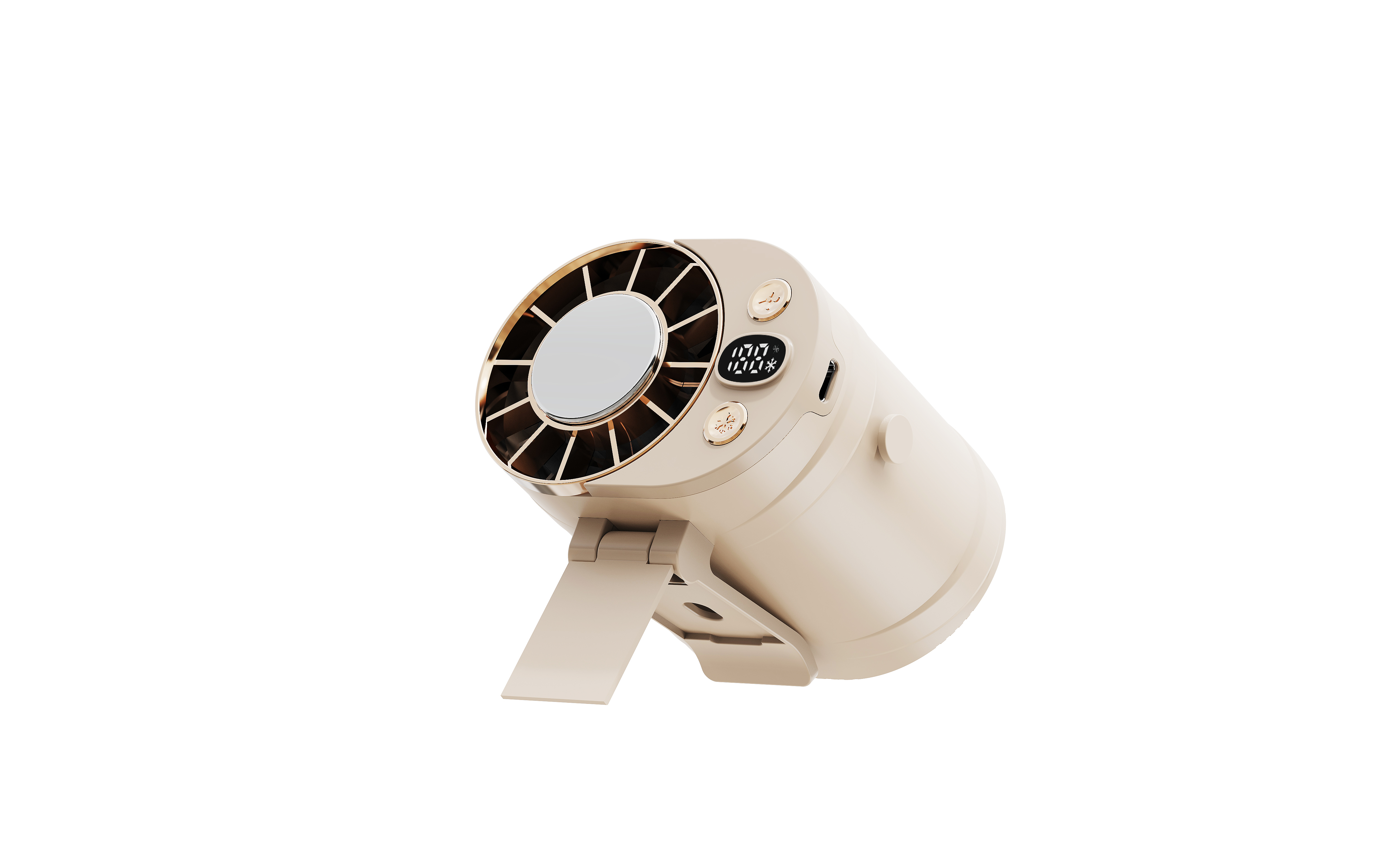 Small fan，Hanging waist fan，Product appearance design，Product structure design，