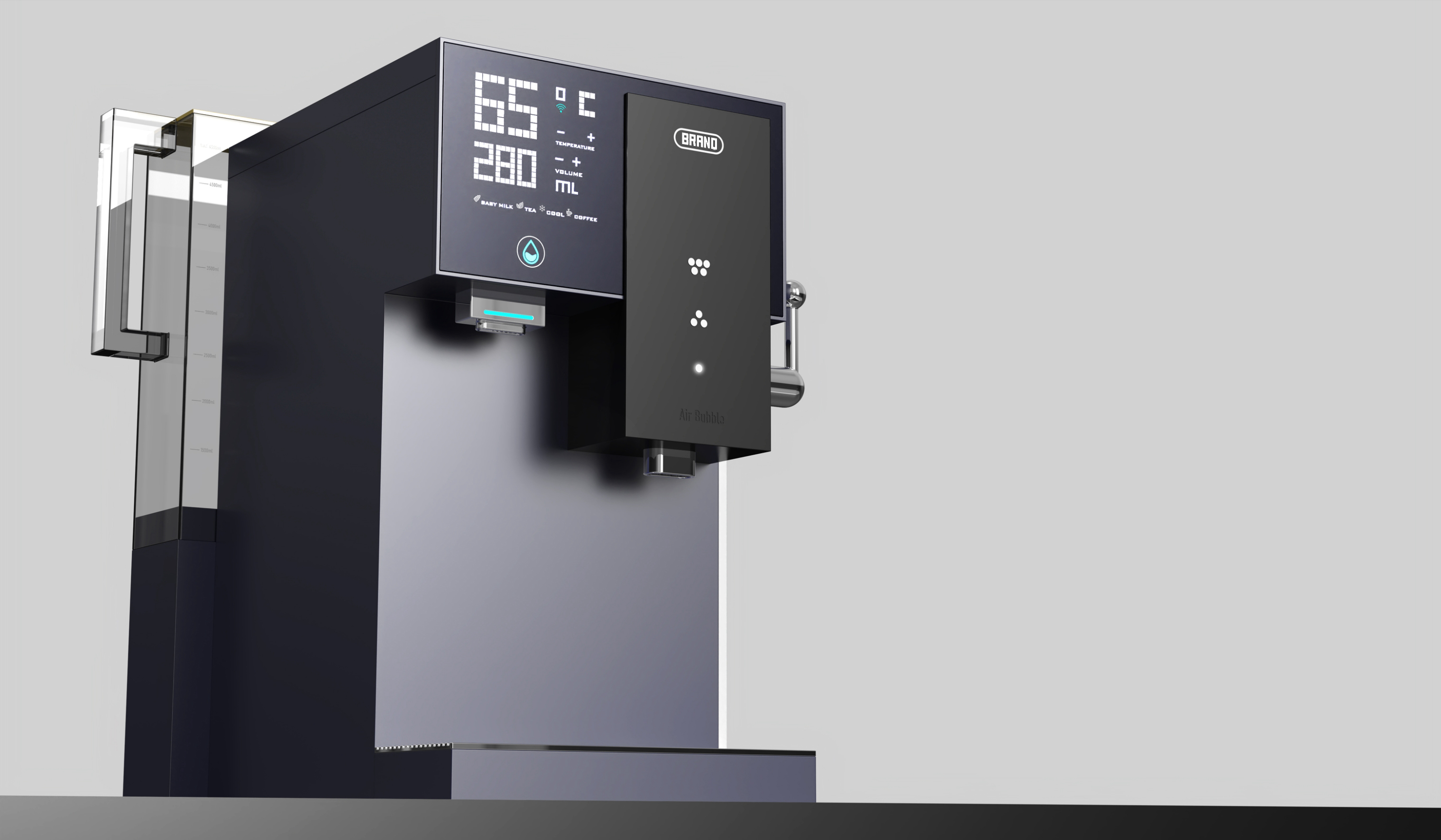 industrial design，product design，Bubble water machine，geometric modeling ，small home appliances，Design services，