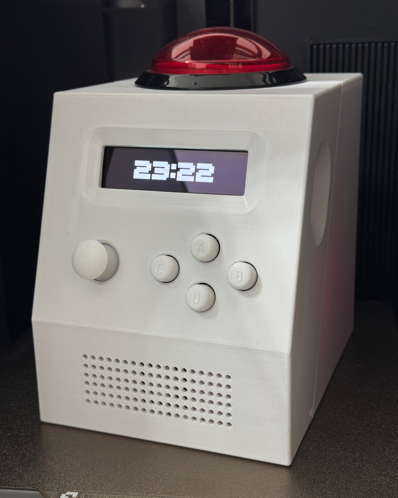 Aqnazar Arysbek，alarm clock，Open source firmware，3D Printed Shell，