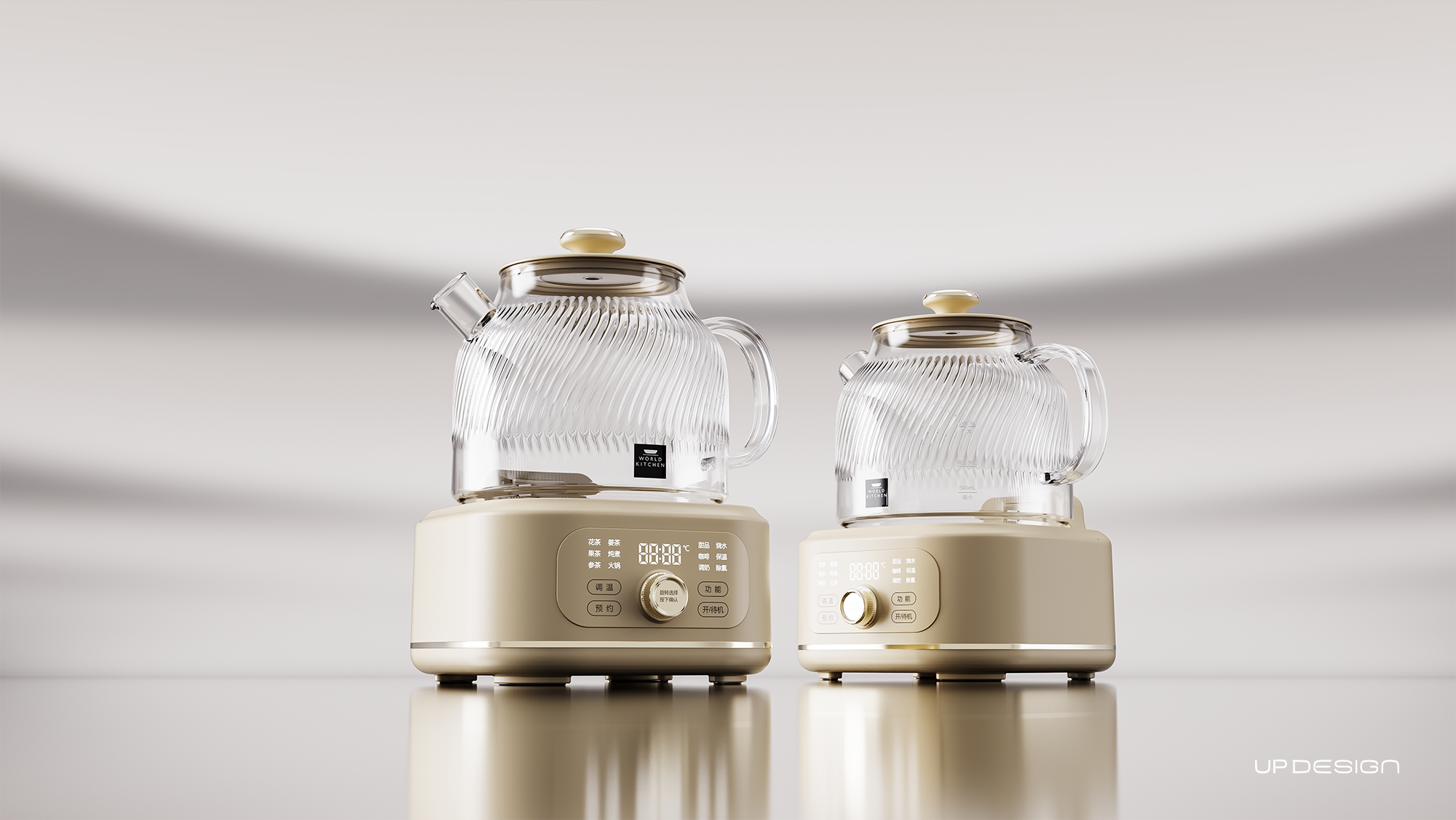 Corning, flower teapot, ripple，