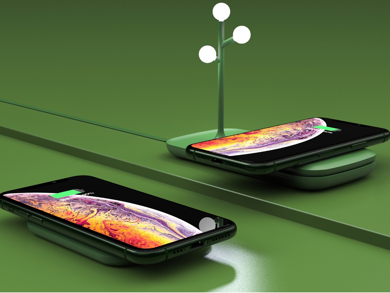 Poetry‑Electricity，conceptual design，wireless charger ，Desktop atmosphere lamp，