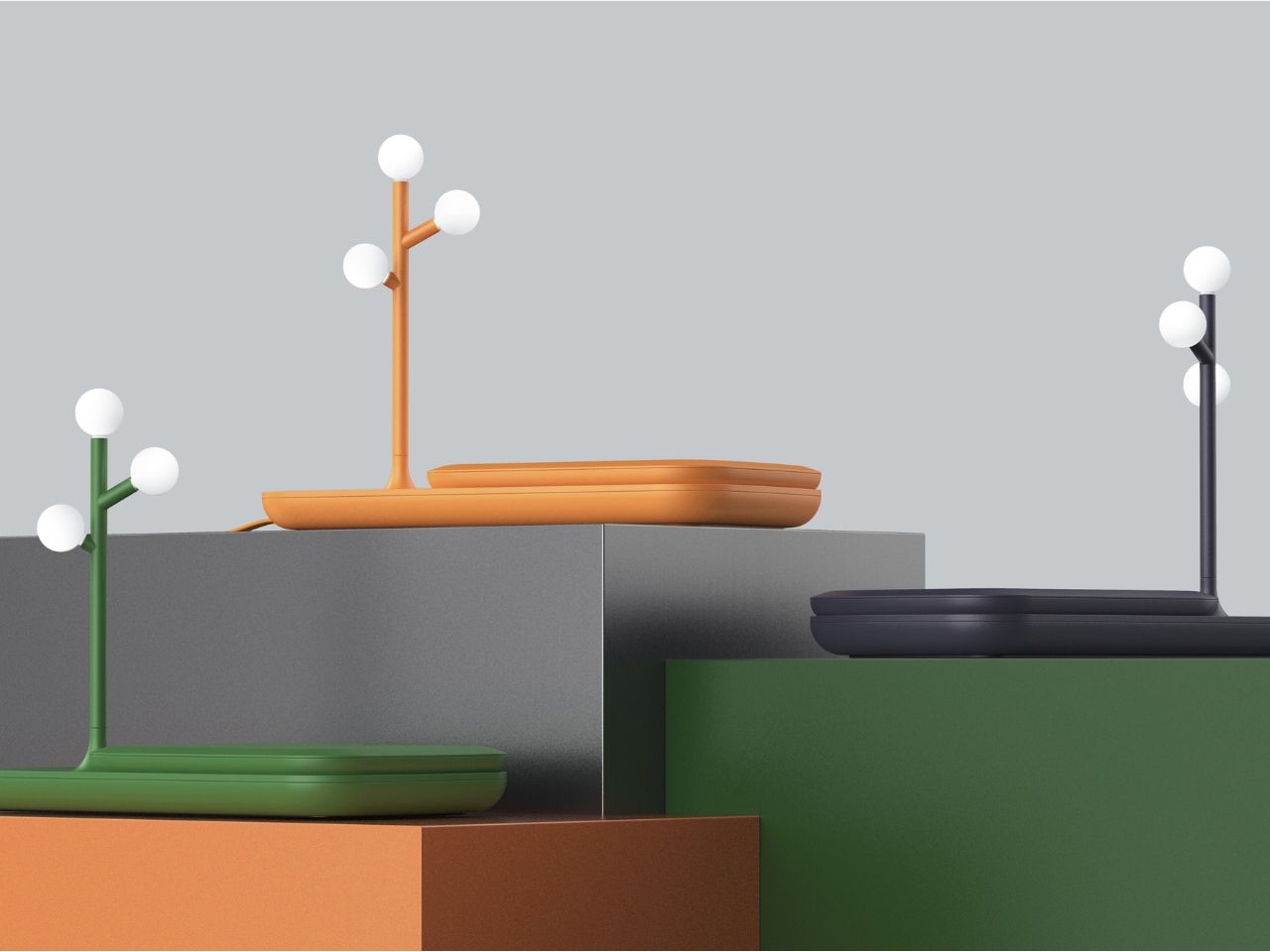 Poetry‑Electricity，conceptual design，wireless charger ，Desktop atmosphere lamp，