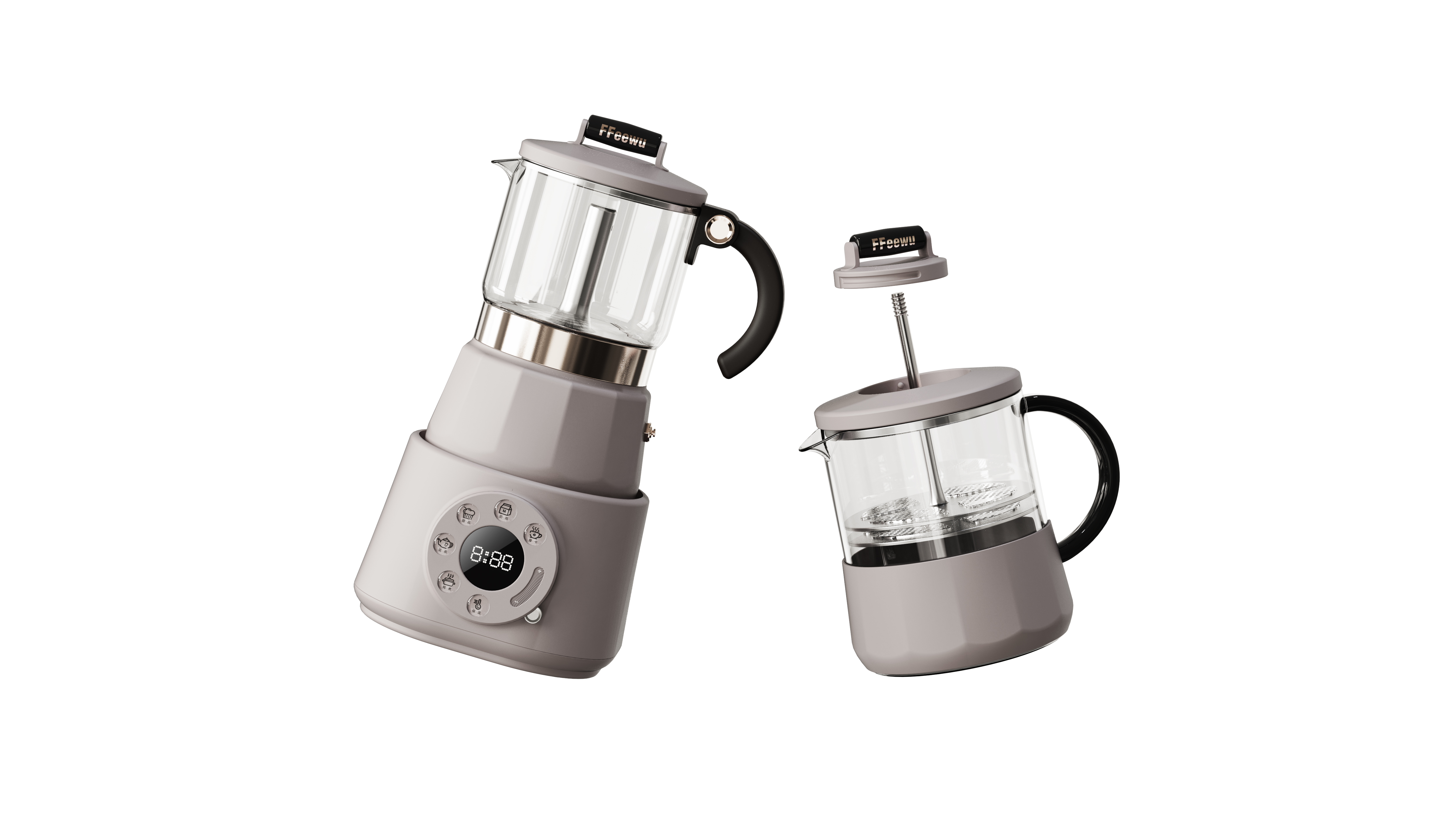 Mocha pot，Coffee pot，Retro，Modern，delicate，grace，Advanced sense，Ritual sense，