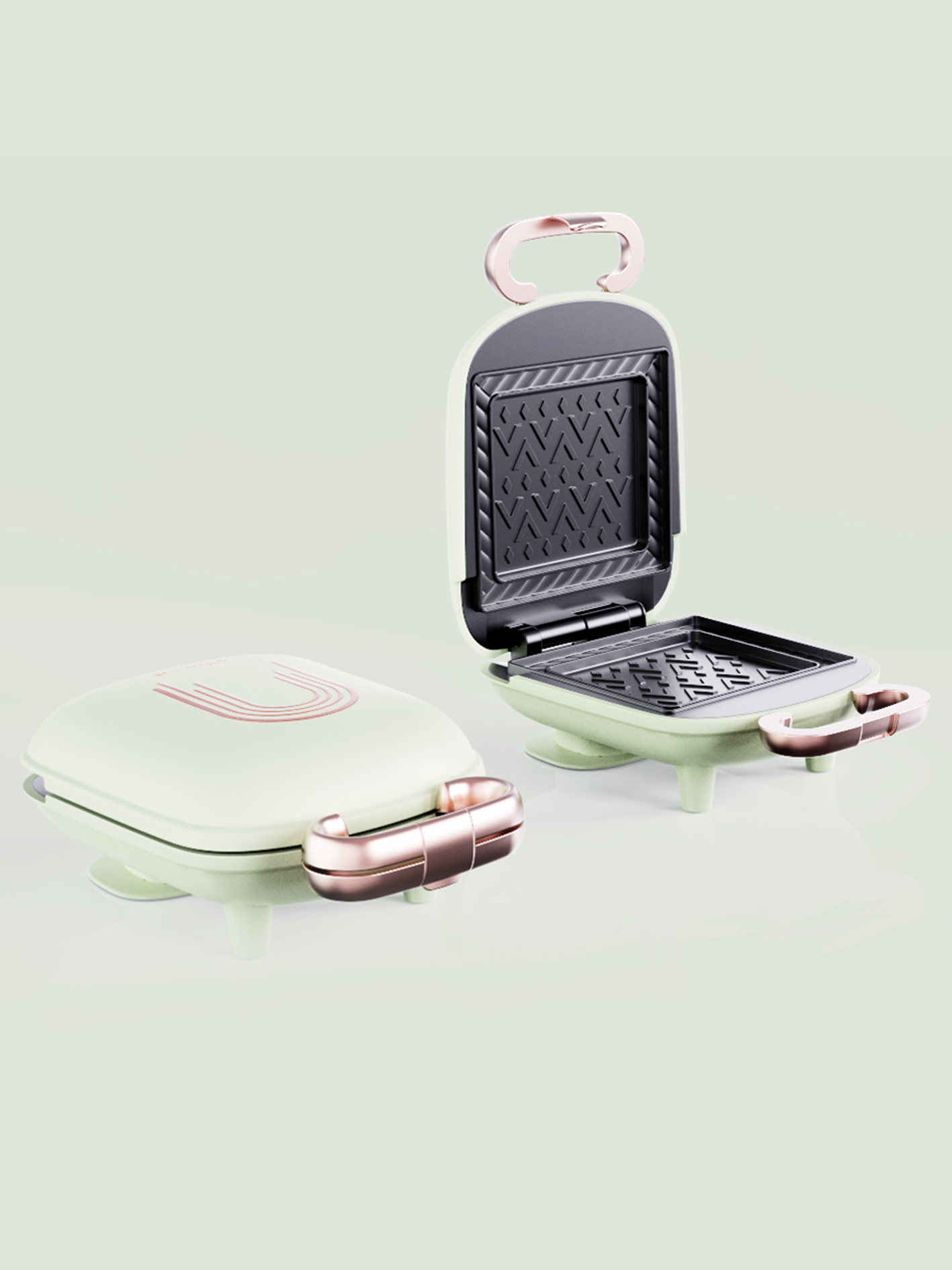 Portable sandwich machine，Kitchen Appliances，Kitchen appliances，Light retro design，