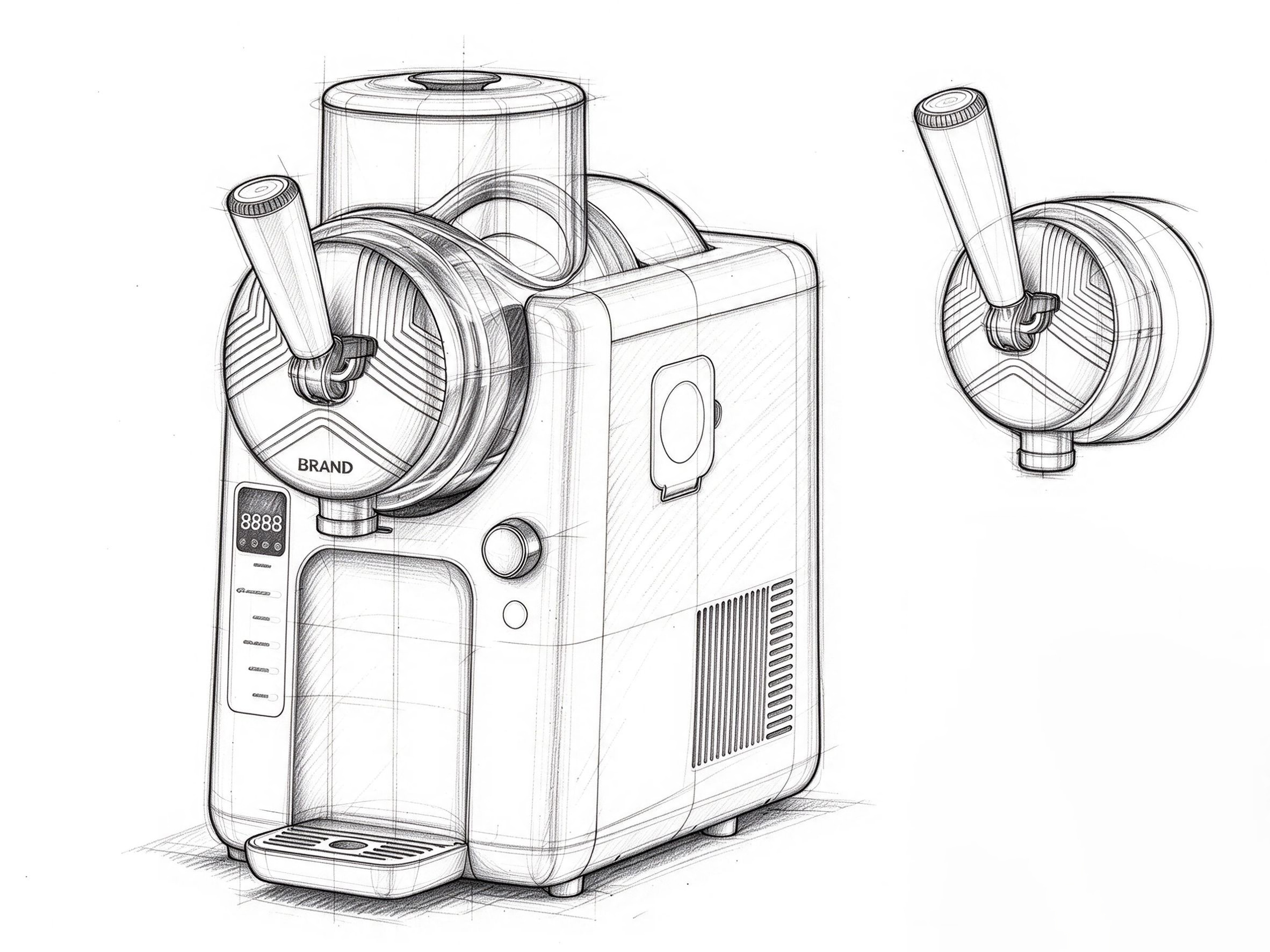 # Household Smoother Machine，# Summer Small Appliances，# Ice cream machine，#Industrial Design，