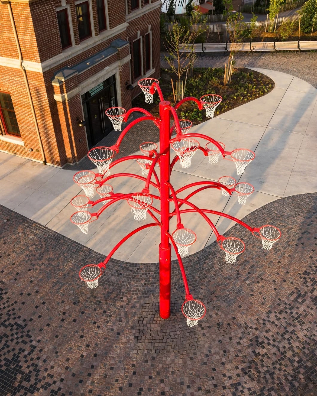 Outdoor public facilities，Sculpture，Basketball hoop，industrial design，