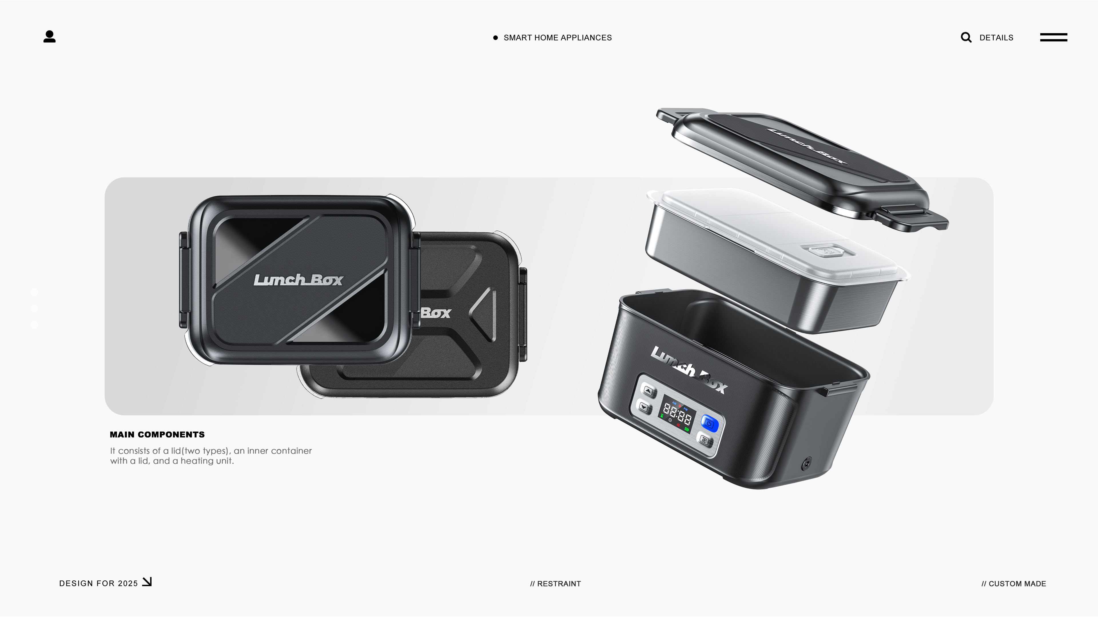 Outdoor products，household electrical appliances，Heated lunch box，picnic，Modeling design，Digital equipment，