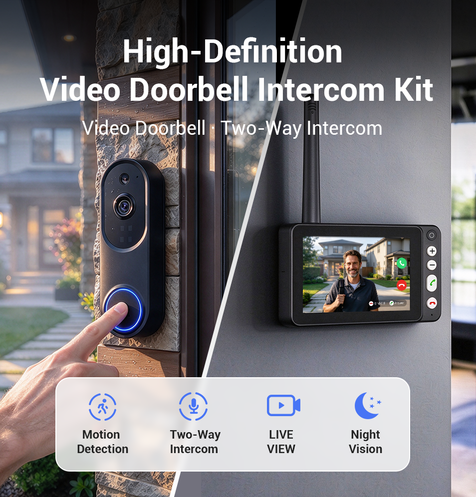 Visual doorbell，Intelligent doorbell，Smart home，Door monitoring，