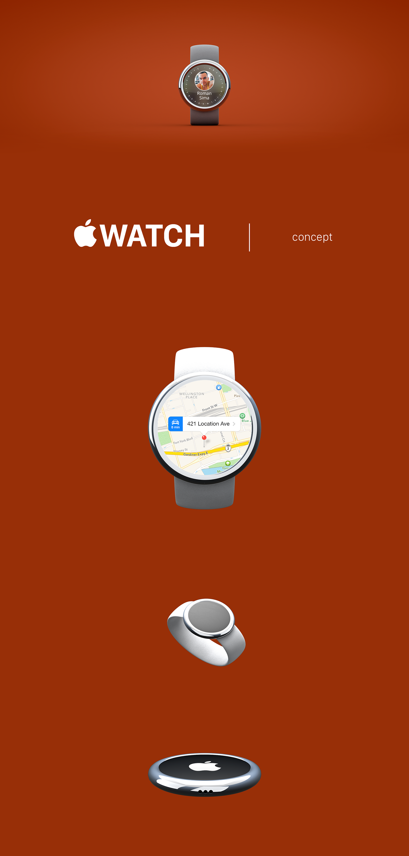 Apple，concept，Intelligent Watch，iwatch，
