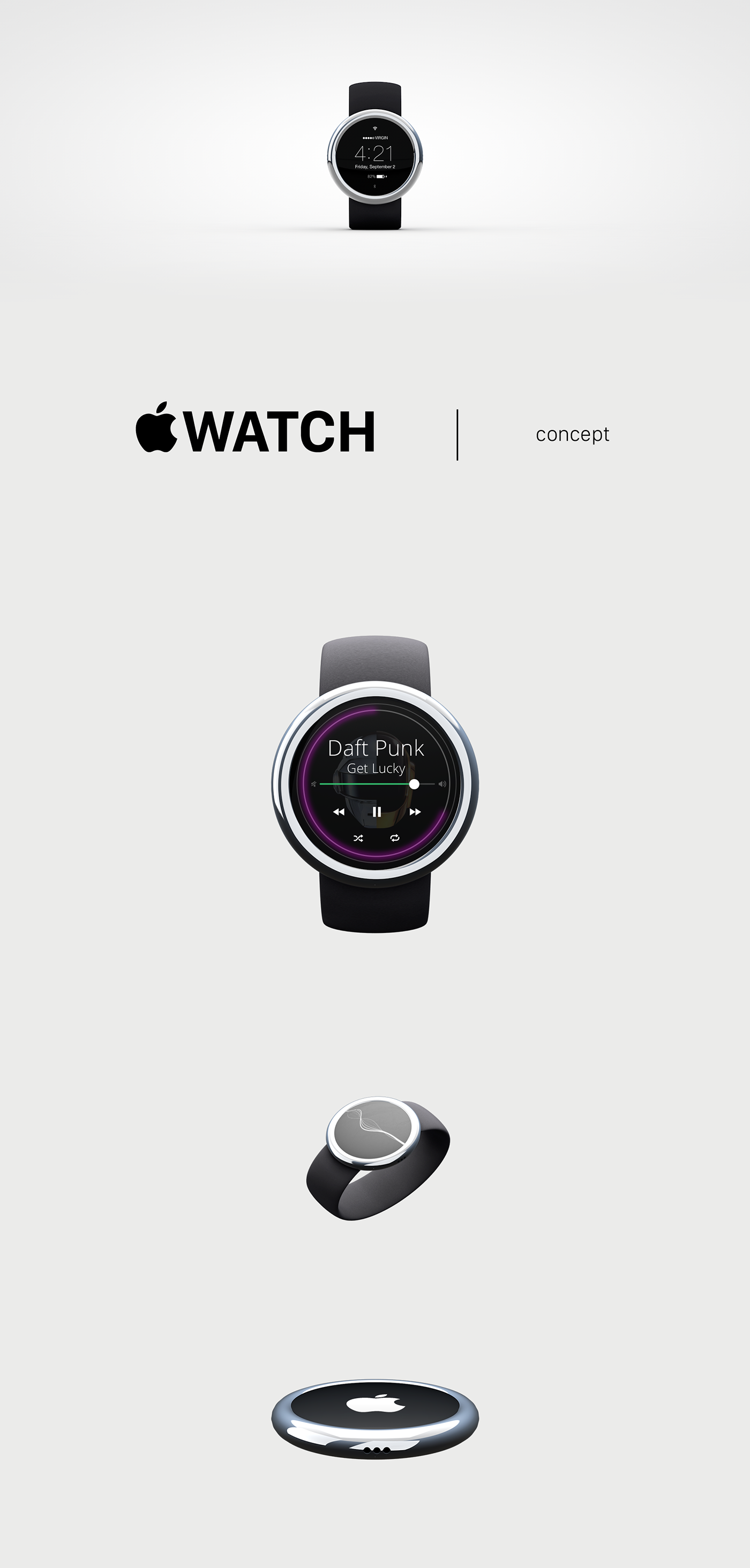 Apple，concept，Intelligent Watch，iwatch，