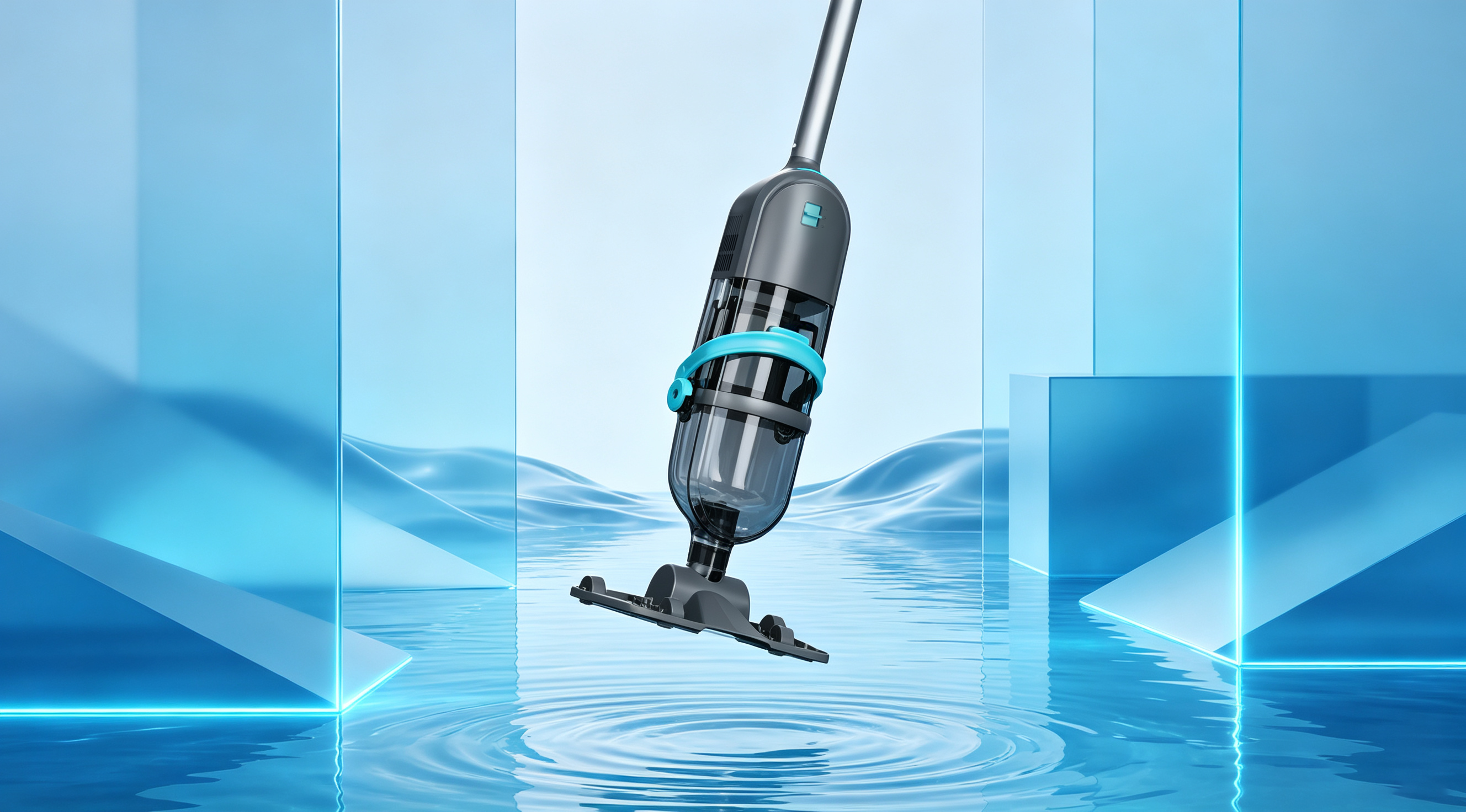 industrial design，Swimming pool suction device，Swimming Pool Cleaning Equipment，Hand-held cleaning tool，product design，pool cleaner，Keyshot rendering，