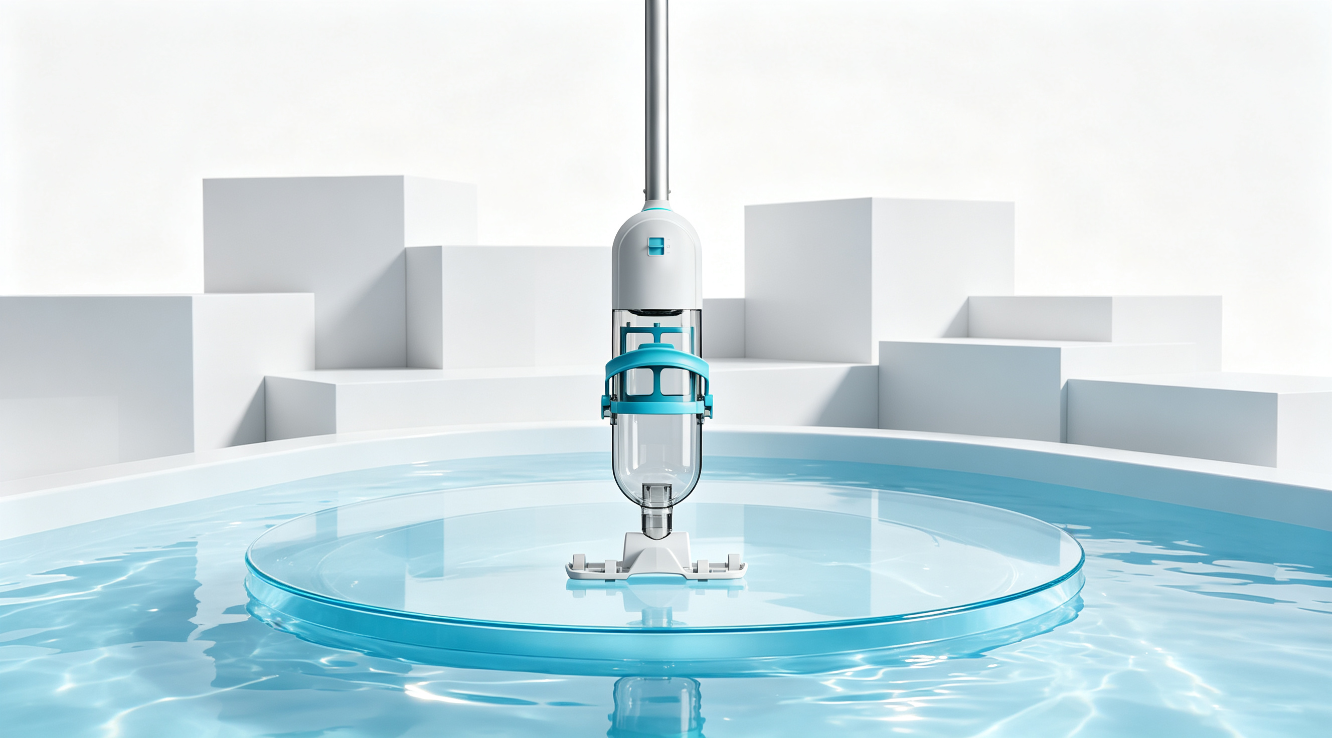 industrial design，Swimming pool suction device，Swimming Pool Cleaning Equipment，Hand-held cleaning tool，product design，pool cleaner，Keyshot rendering，