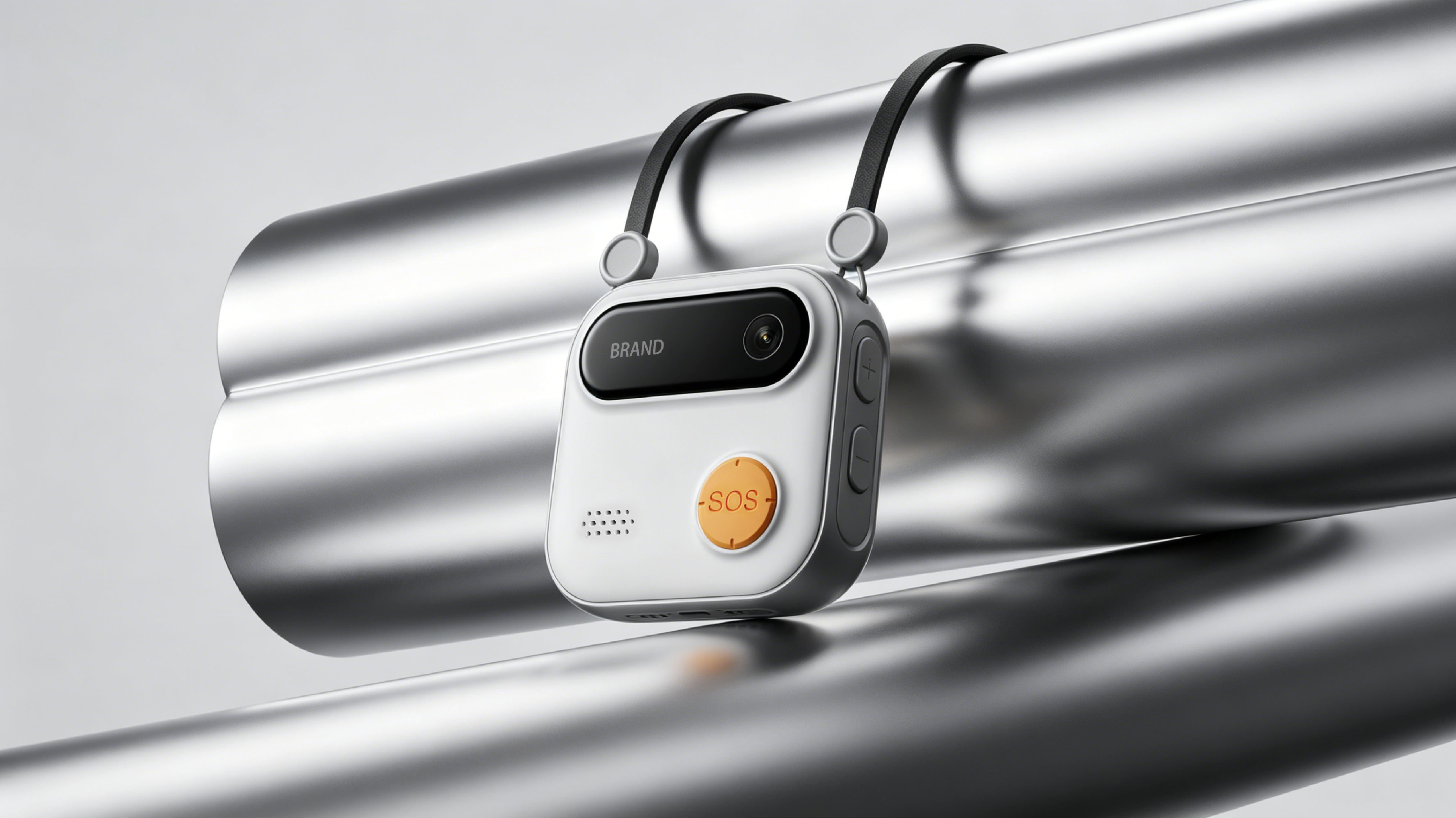 industrial design，Elderly Monitoring Equipment，Smart wear，SOS Emergency Call，Aging design，product design，Keyshot rendering，