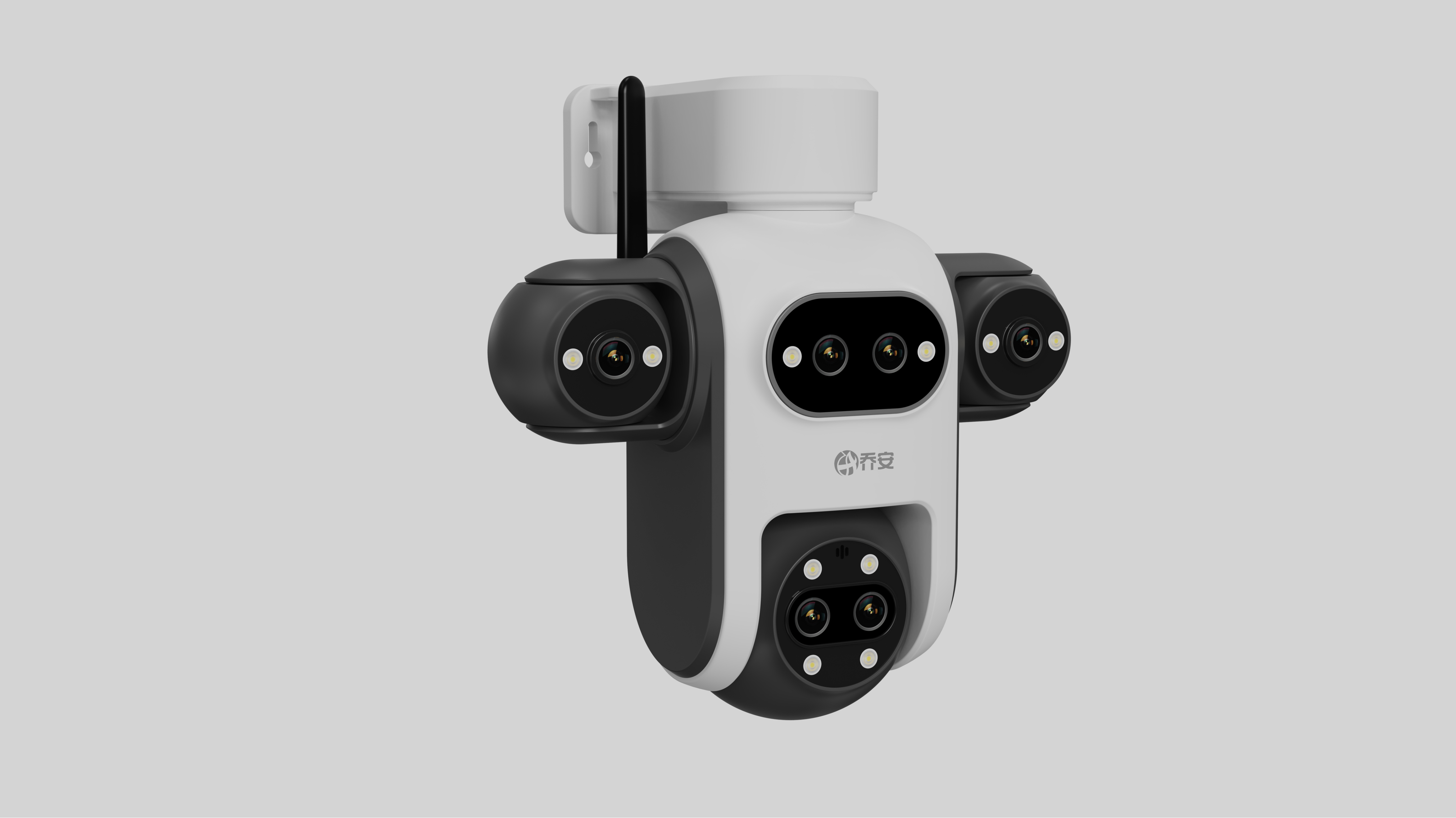 industrial design，Surveillance camera，Multi-camera system，Home Security，product design，Keyshot rendering，