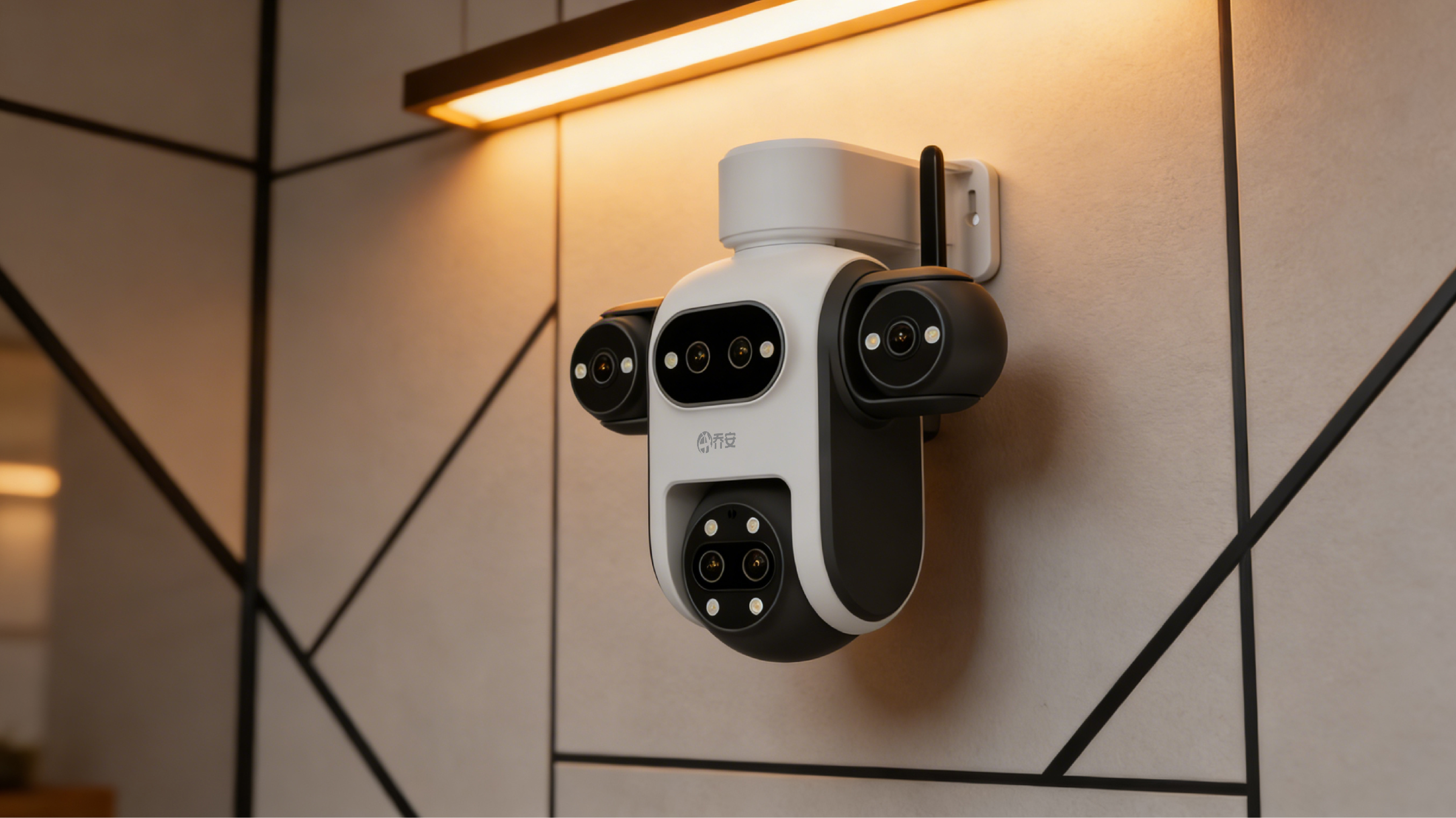 industrial design，Surveillance camera，Multi-camera system，Home Security，product design，Keyshot rendering，