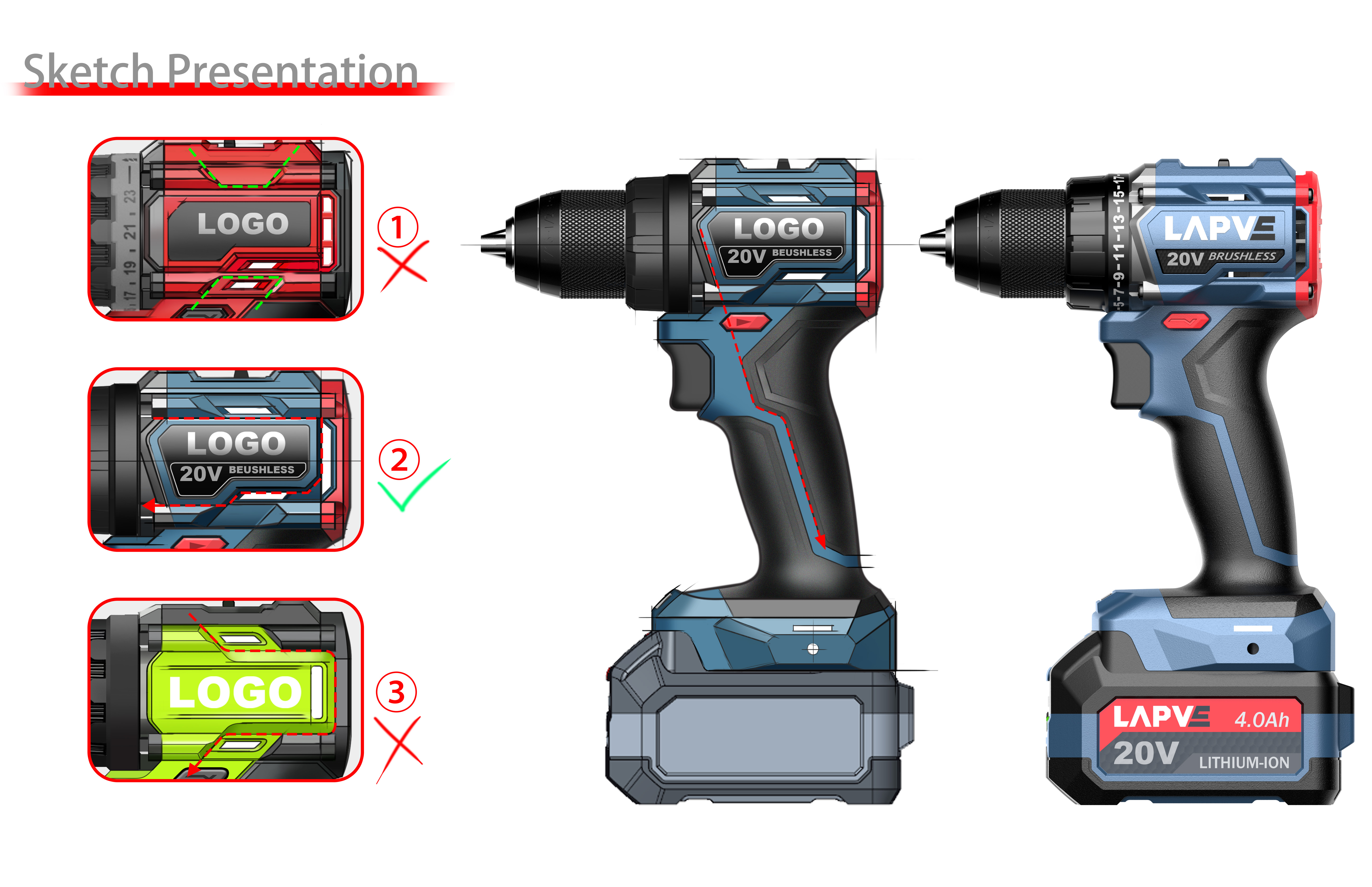 Electric tool，gun drill design，Structural design，Brushless，Lithium battery，