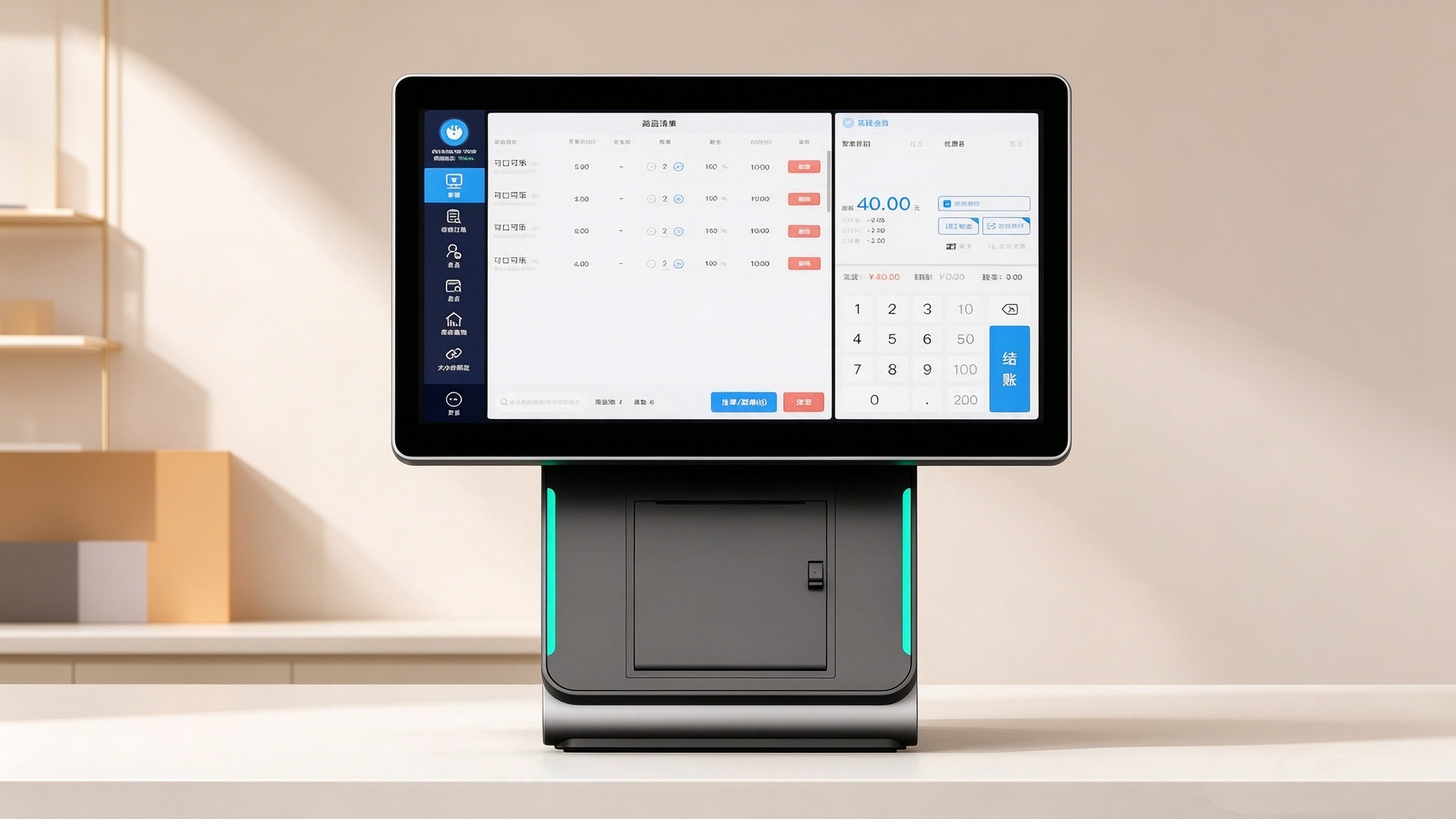industrial design，cash register，POS terminal，Commercial cash register equipment，Double screen cash register，product design，Keyshot rendering，
