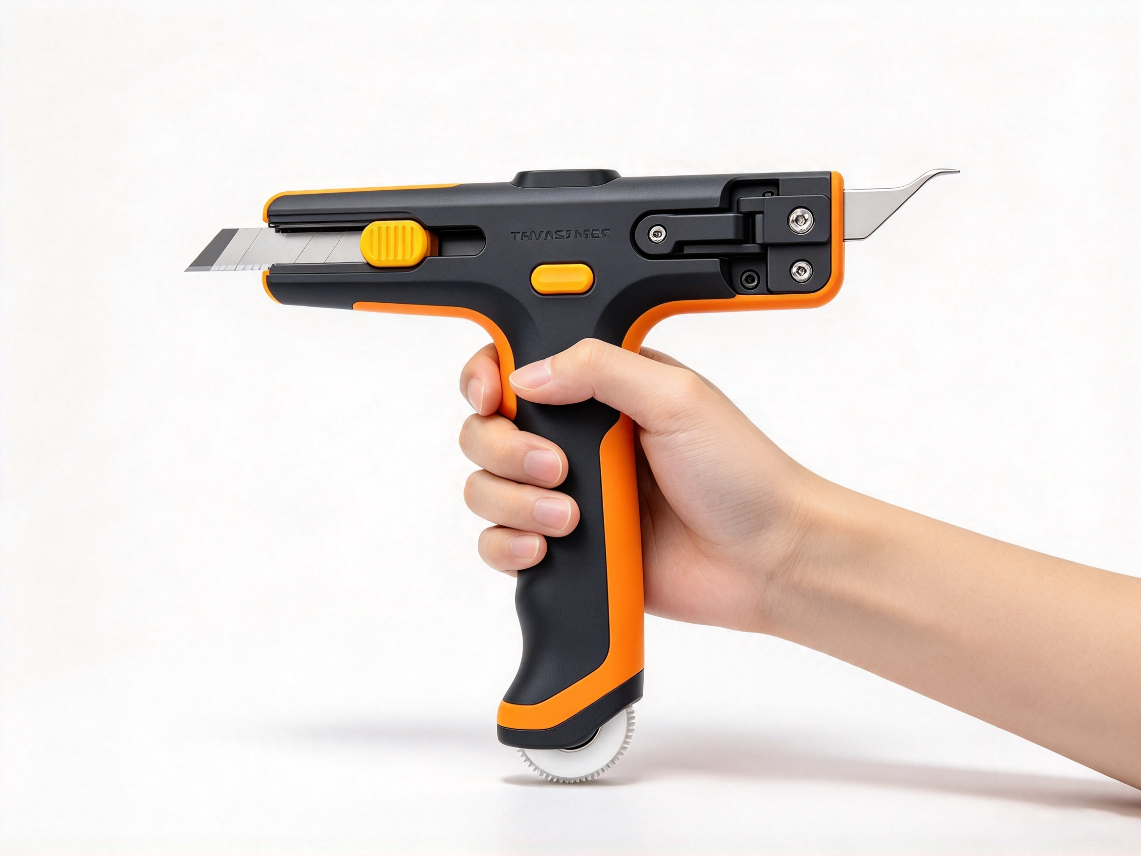 Three-in-one work of screen window installation tool and screen window pressure strip roller tool，